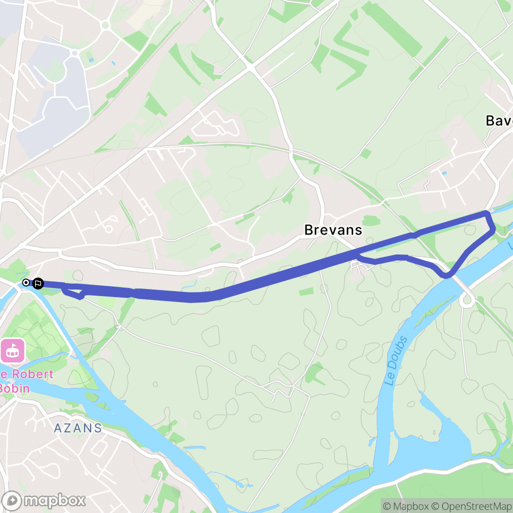 Dole : carte du parcours de randonnée - France