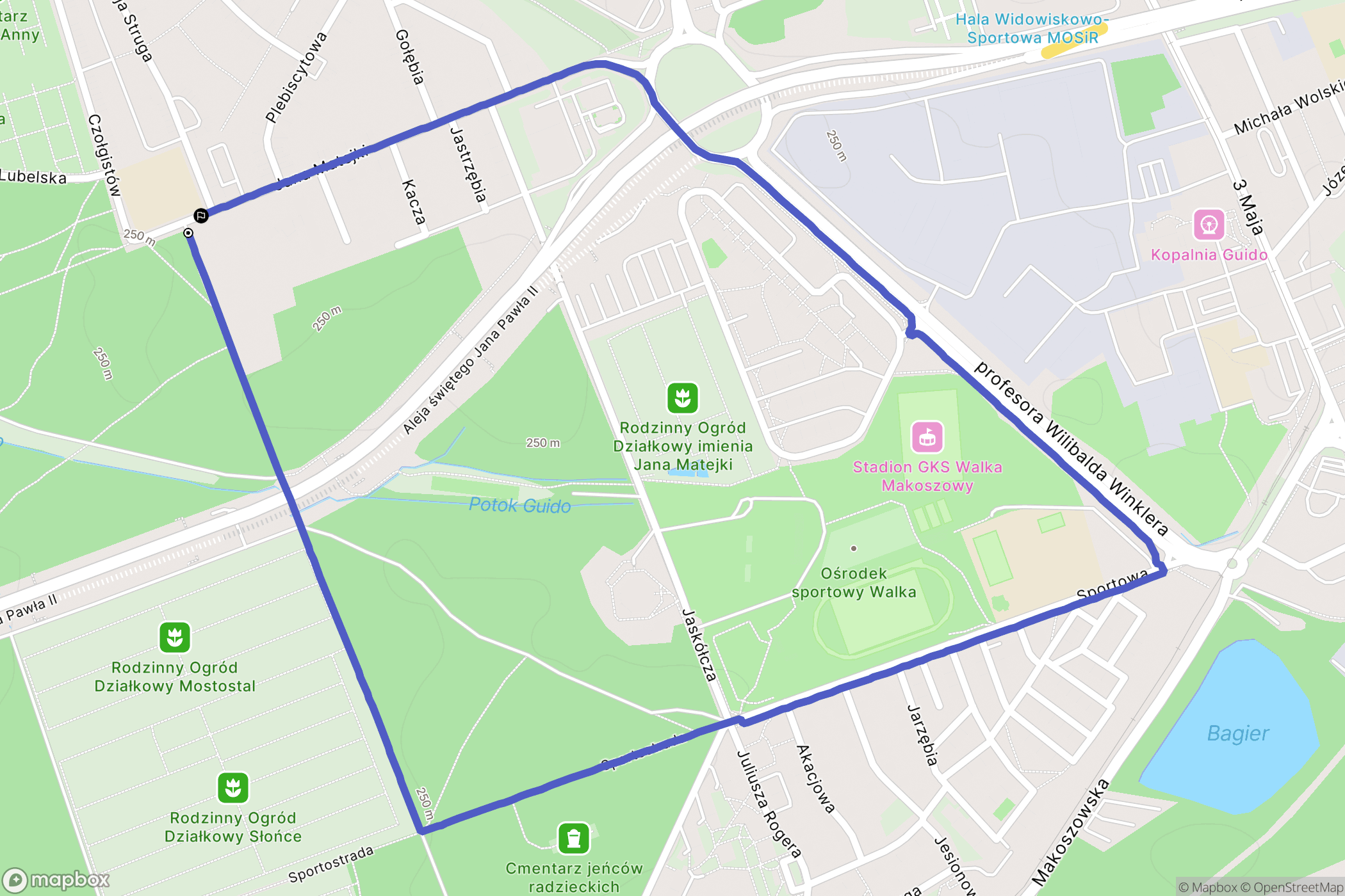 Zabrze: mapa trasy - Poland