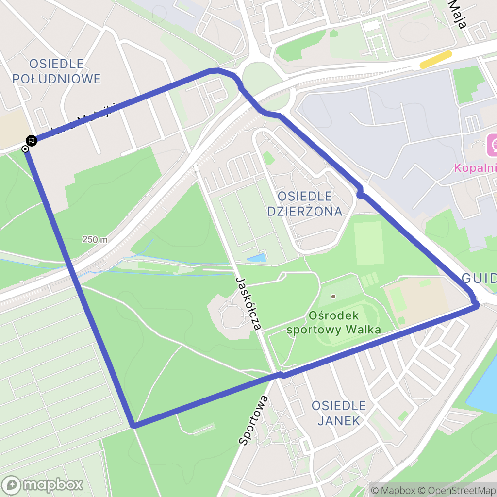 Zabrze: mapa trasy - Poland