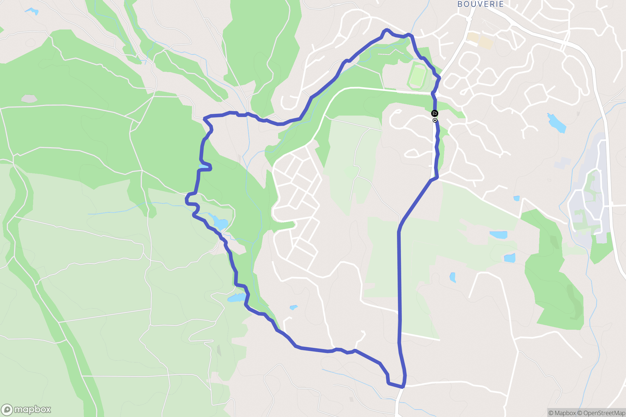 Roquebrune-sur-Argens : carte du parcours de randonnée - France
