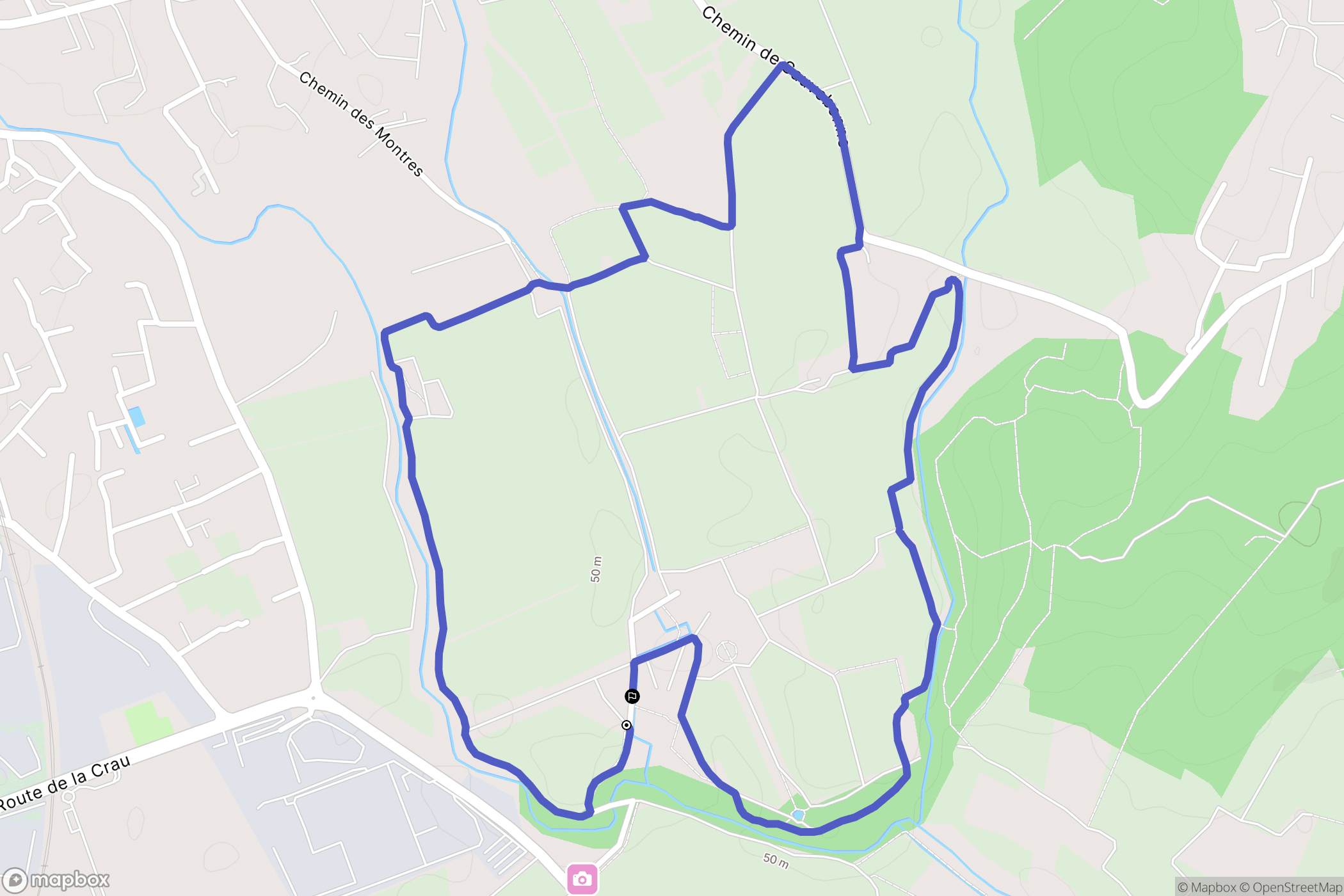 Solliès-Ville : carte du parcours de randonnée - France