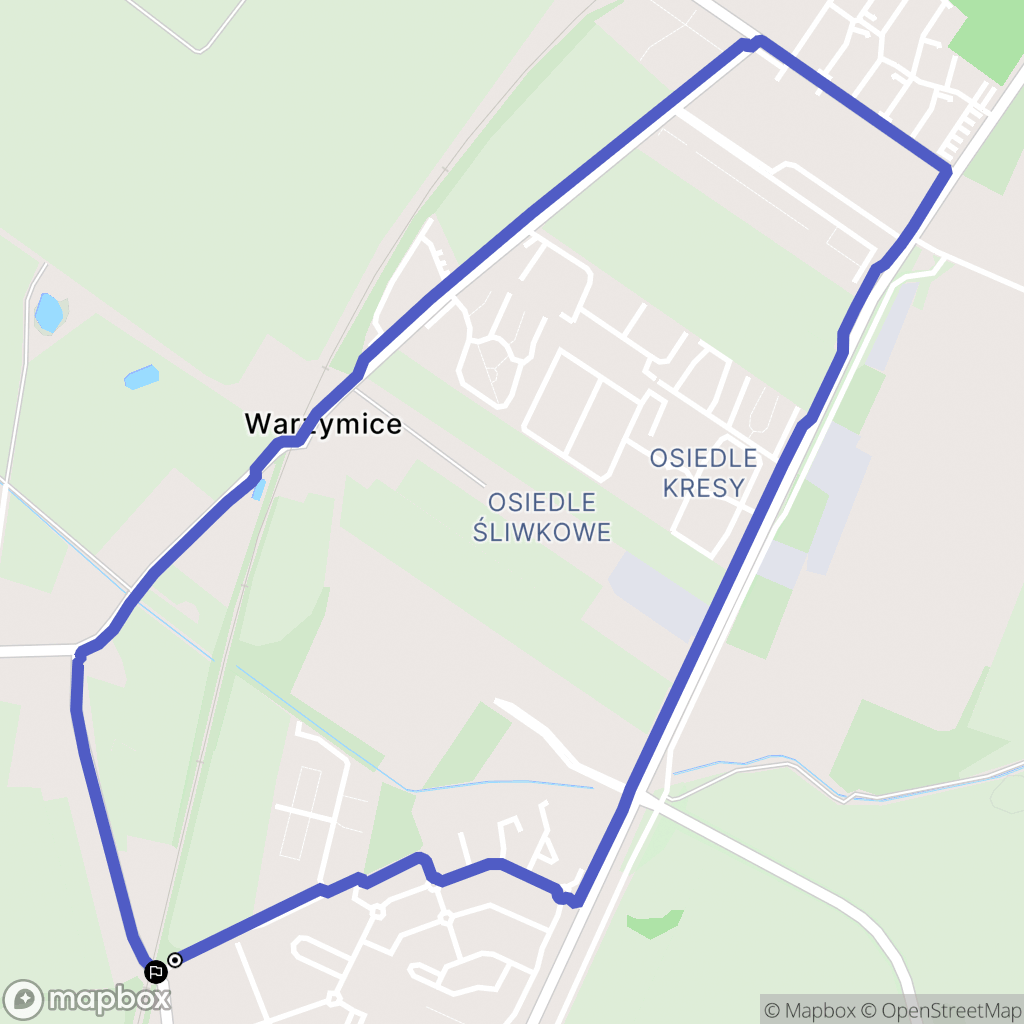 Przecław: mapa trasy - Poland