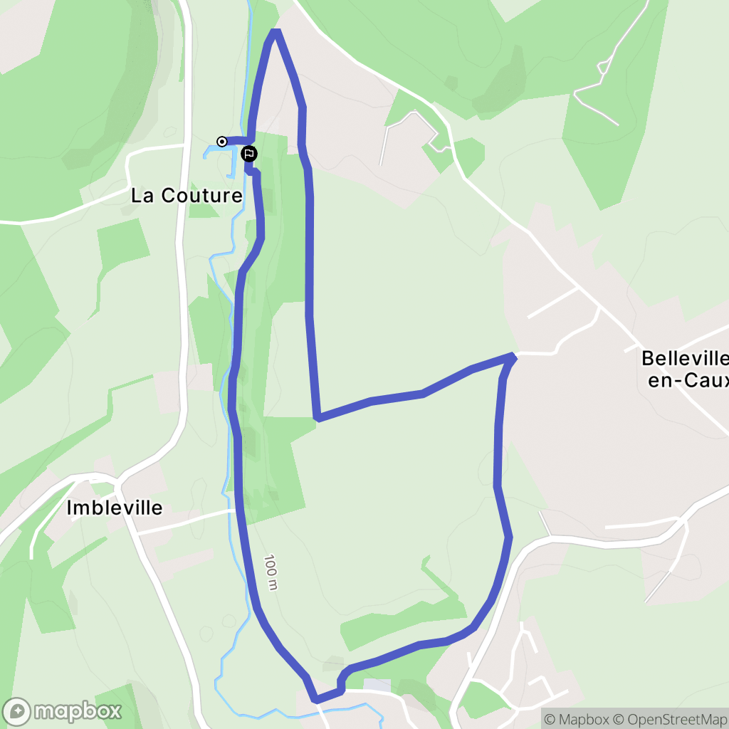 Tôtes : carte du parcours de randonnée - France