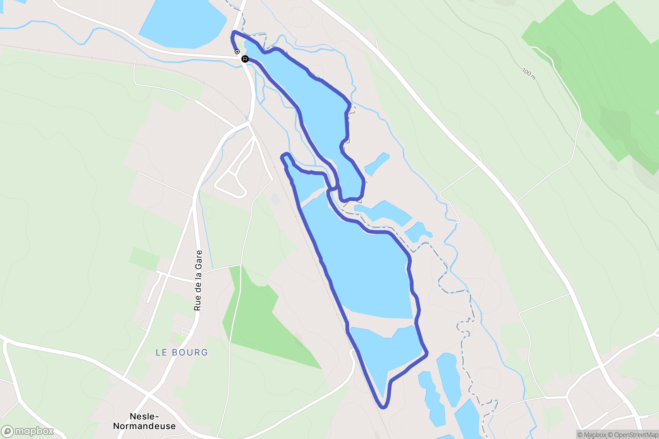 Blangy-sur-Bresle : carte du parcours de randonnée - France