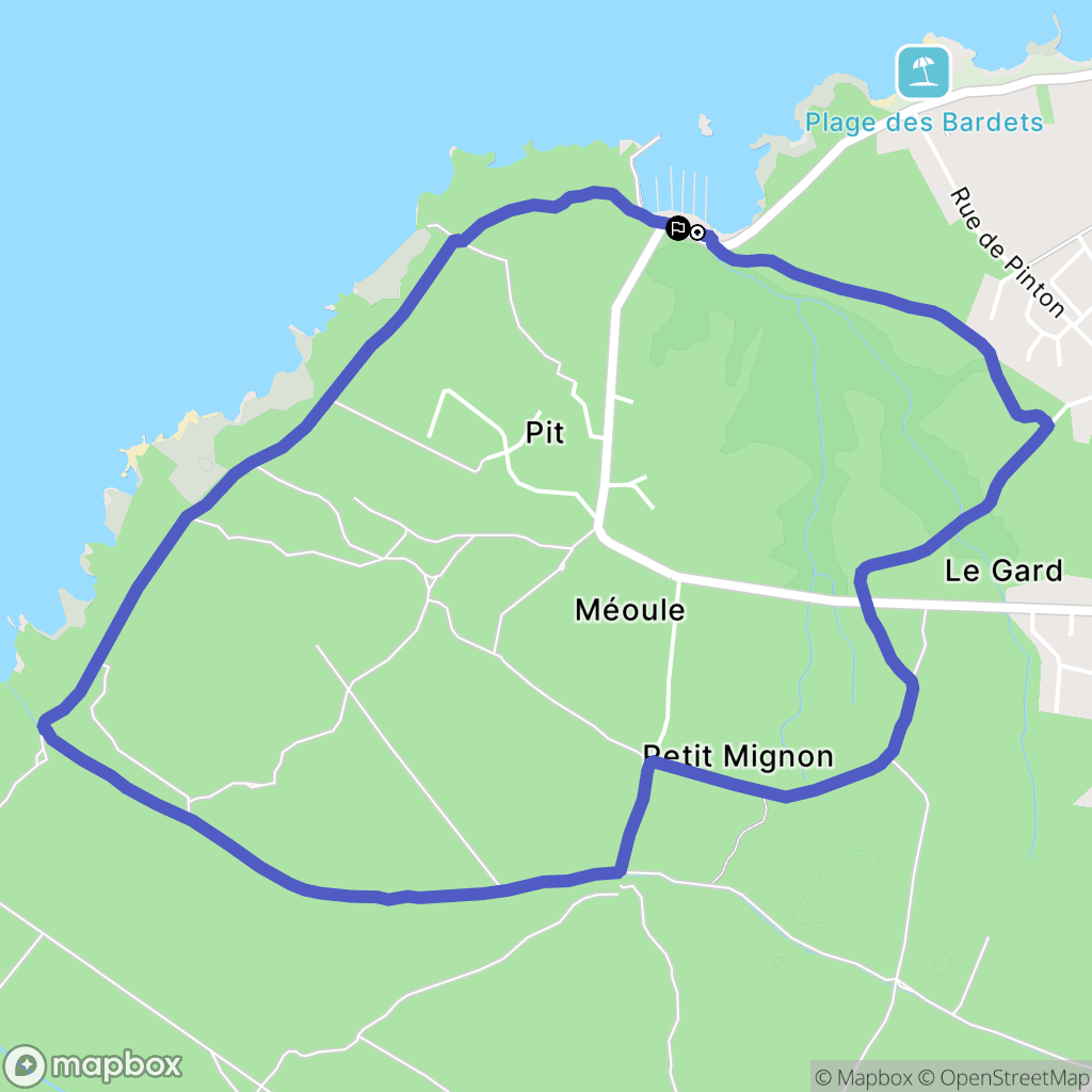 Sanguinet : carte du parcours de randonnée - France
