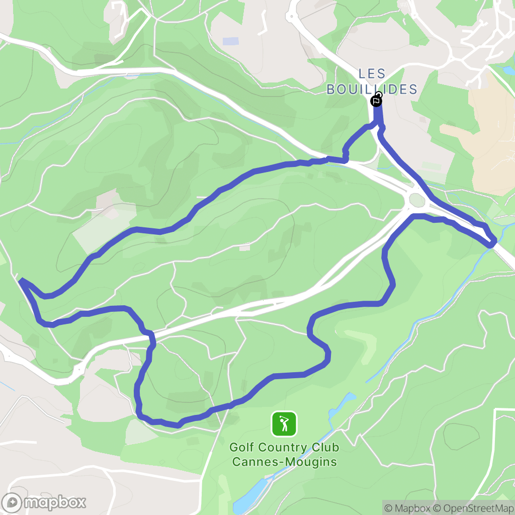 Valbonne : carte du parcours de randonnée - France