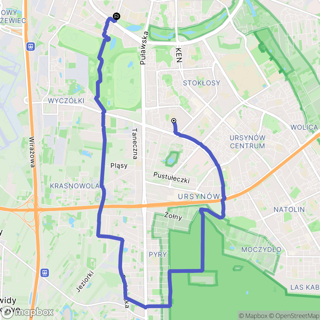 Warszawa: mapa trasy - Poland