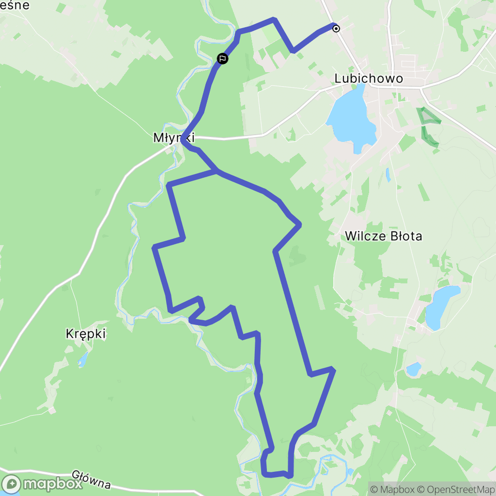 Lubichowo: mapa trasy - Poland