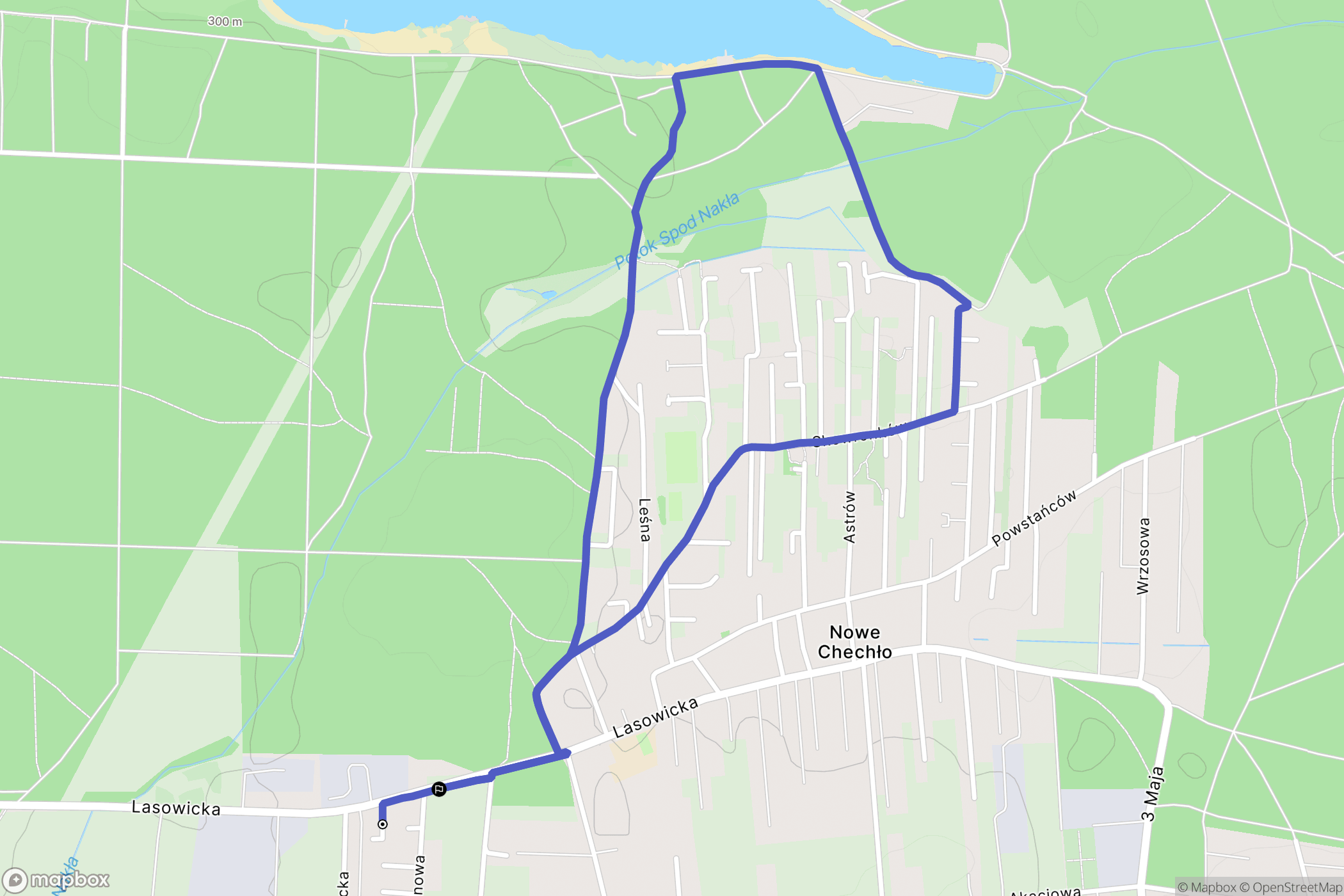 Nakło Śląskie: mapa trasy - Poland