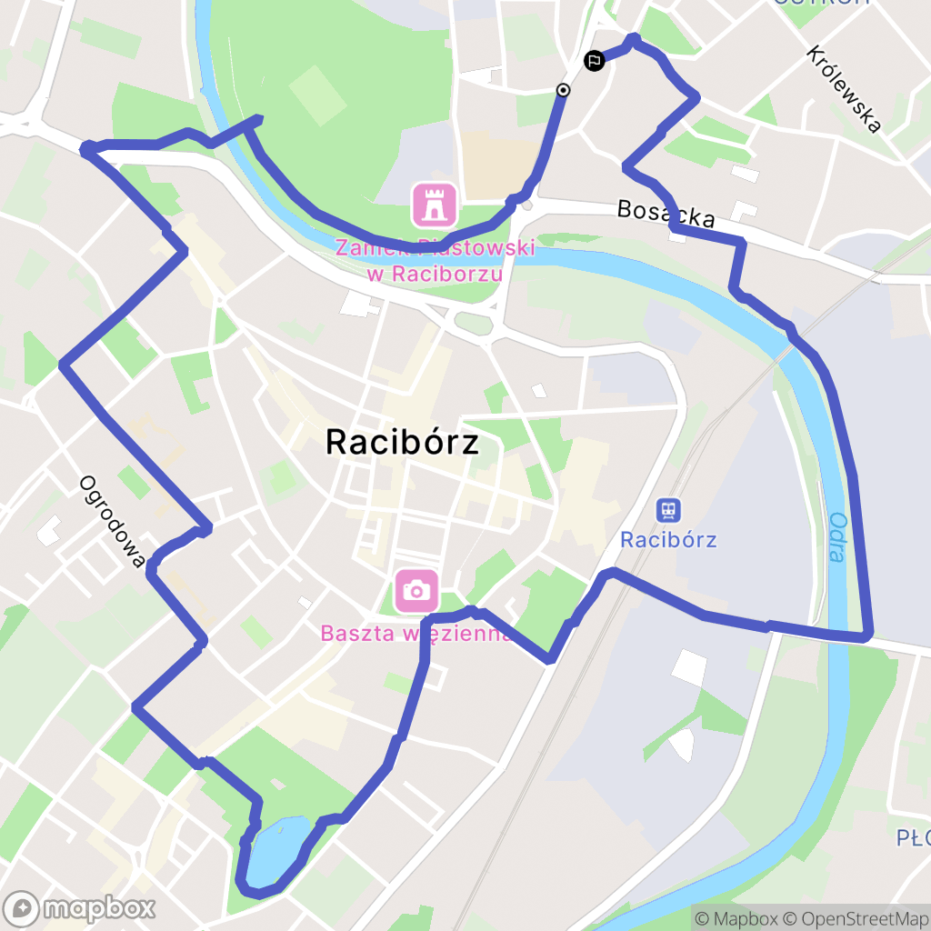 Racibórz: mapa trasy - Poland