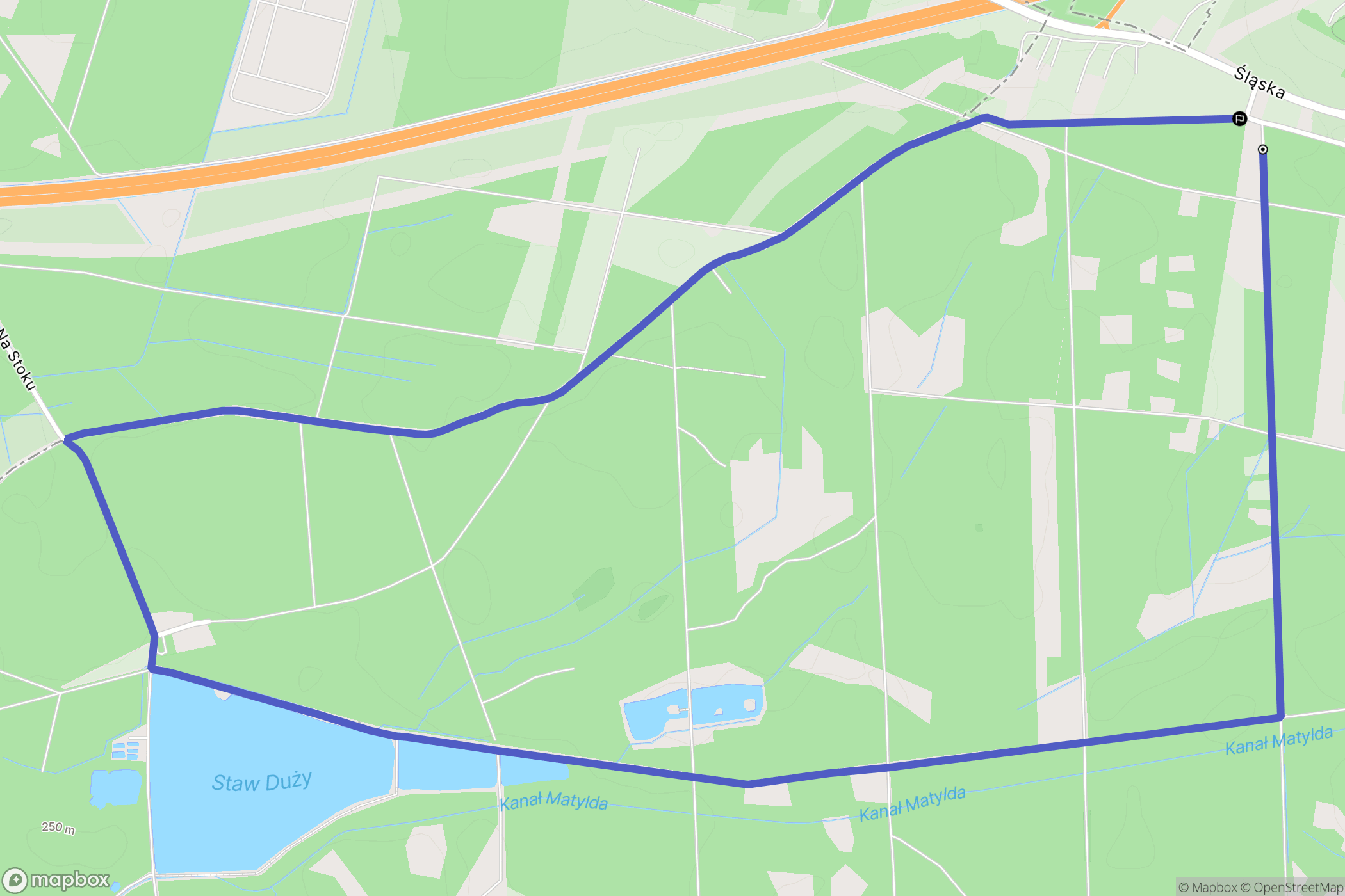 Chrzanów: mapa trasy - Poland