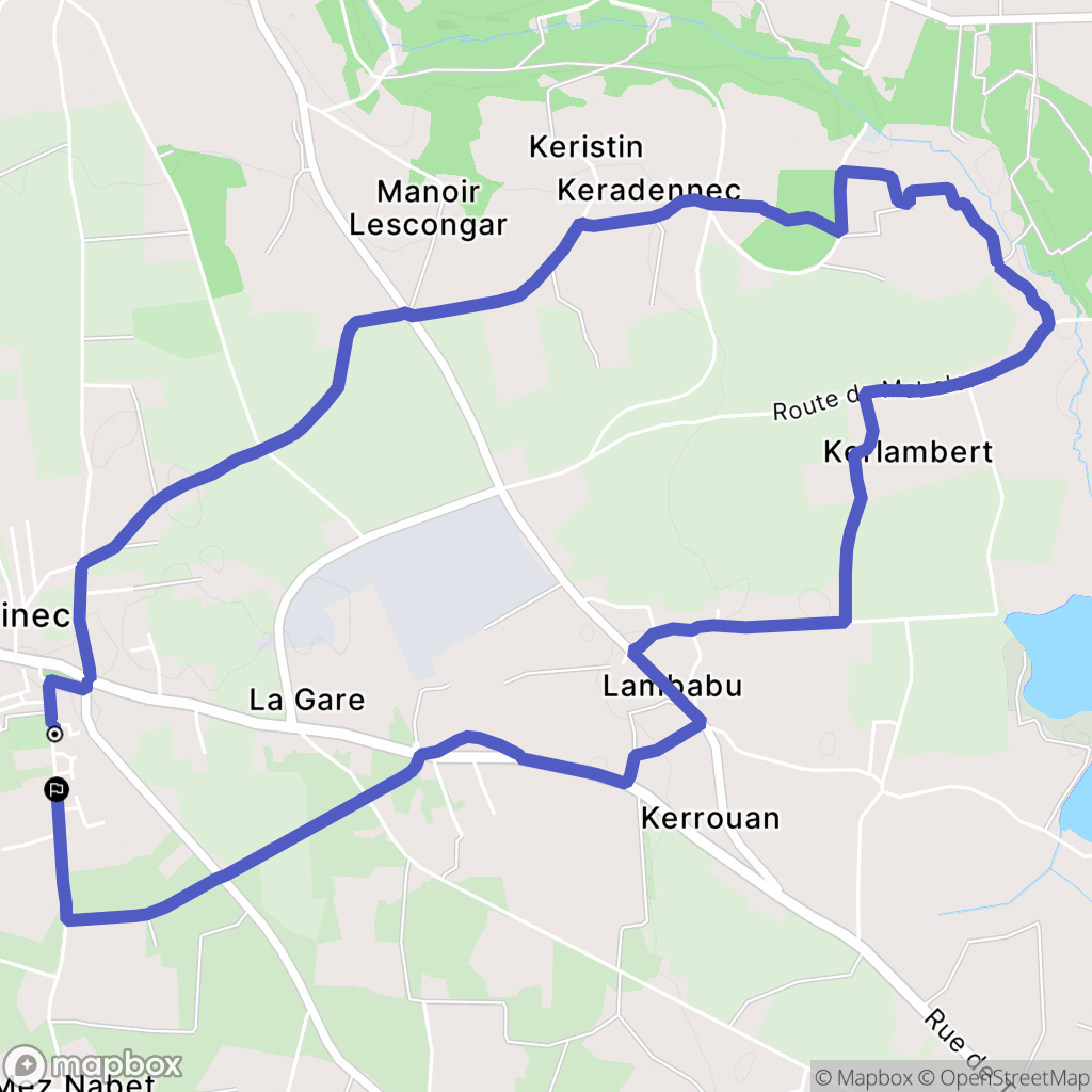 Plouhinec : carte du parcours de randonnée - France