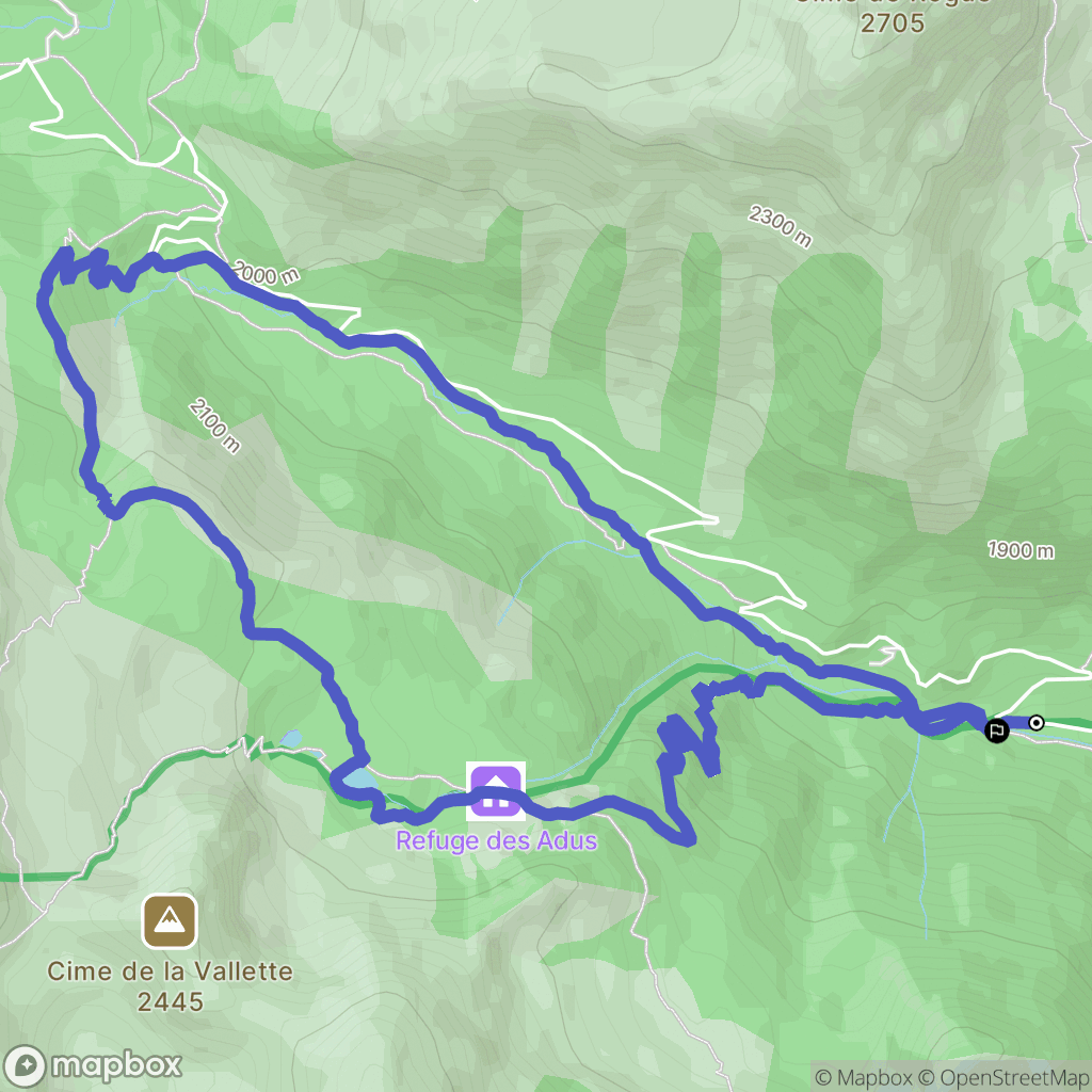 Saint-Martin-Vésubie : carte du parcours de randonnée - France