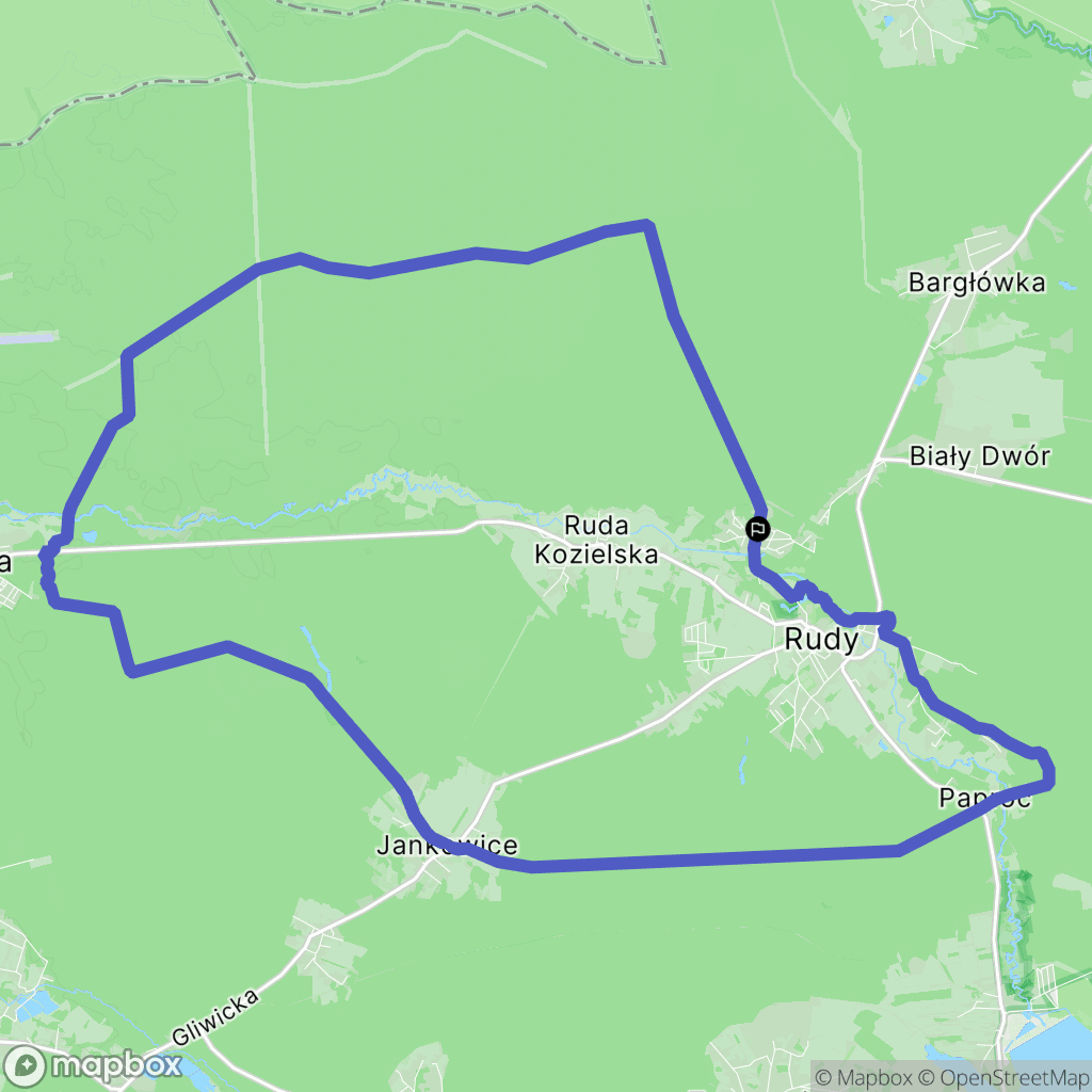 Rudy: mapa trasy - Poland