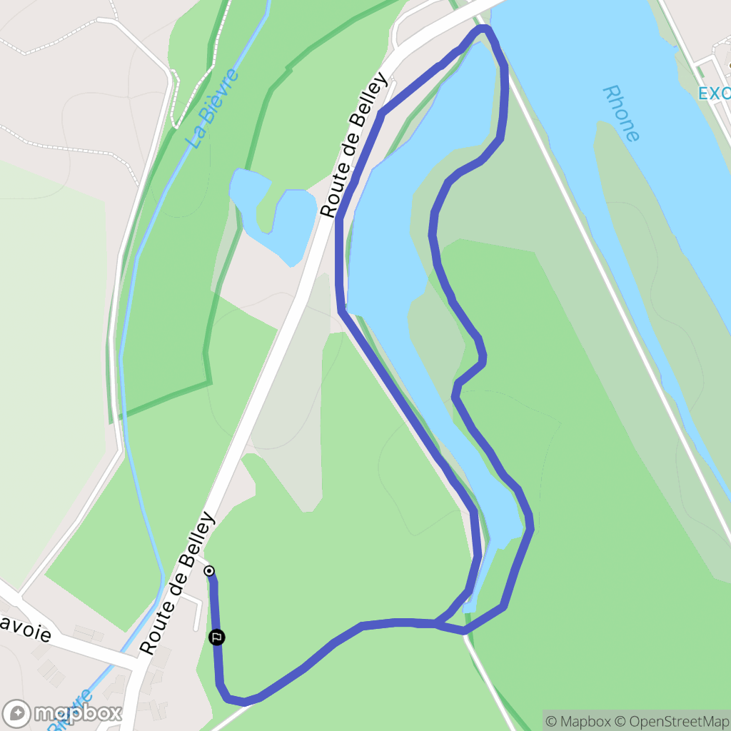 Aoste : carte du parcours de randonnée - France