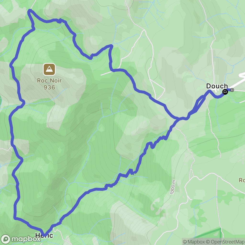Rosis : carte du parcours de randonnée - France
