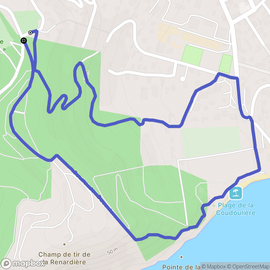 Saint-Mandrier-sur-Mer : carte du parcours de randonnée - France