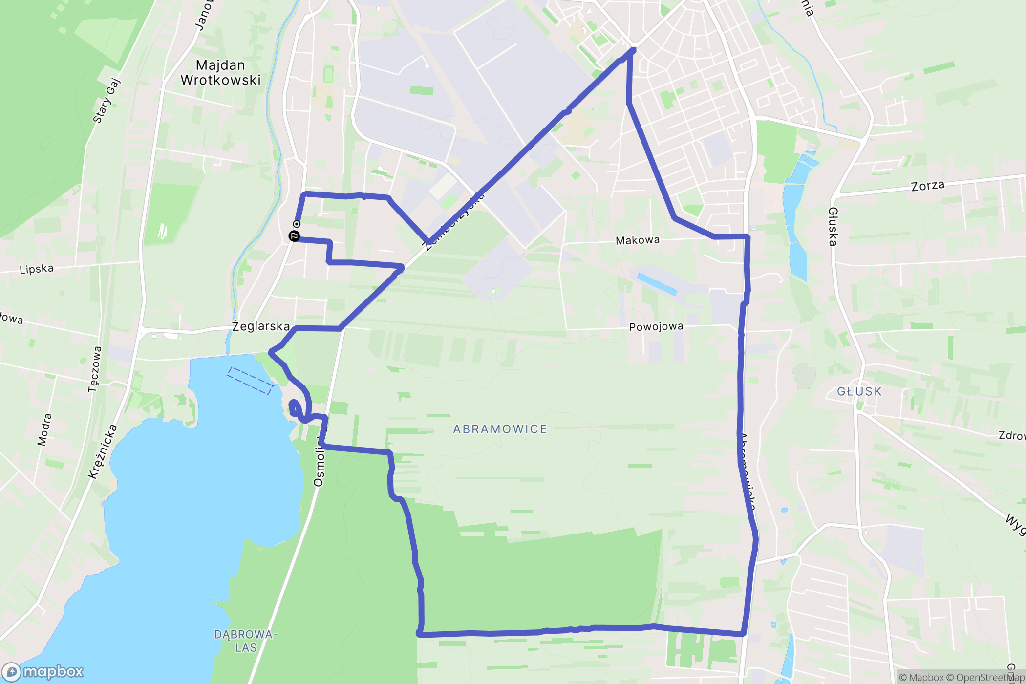 Lublin: mapa trasy - Poland