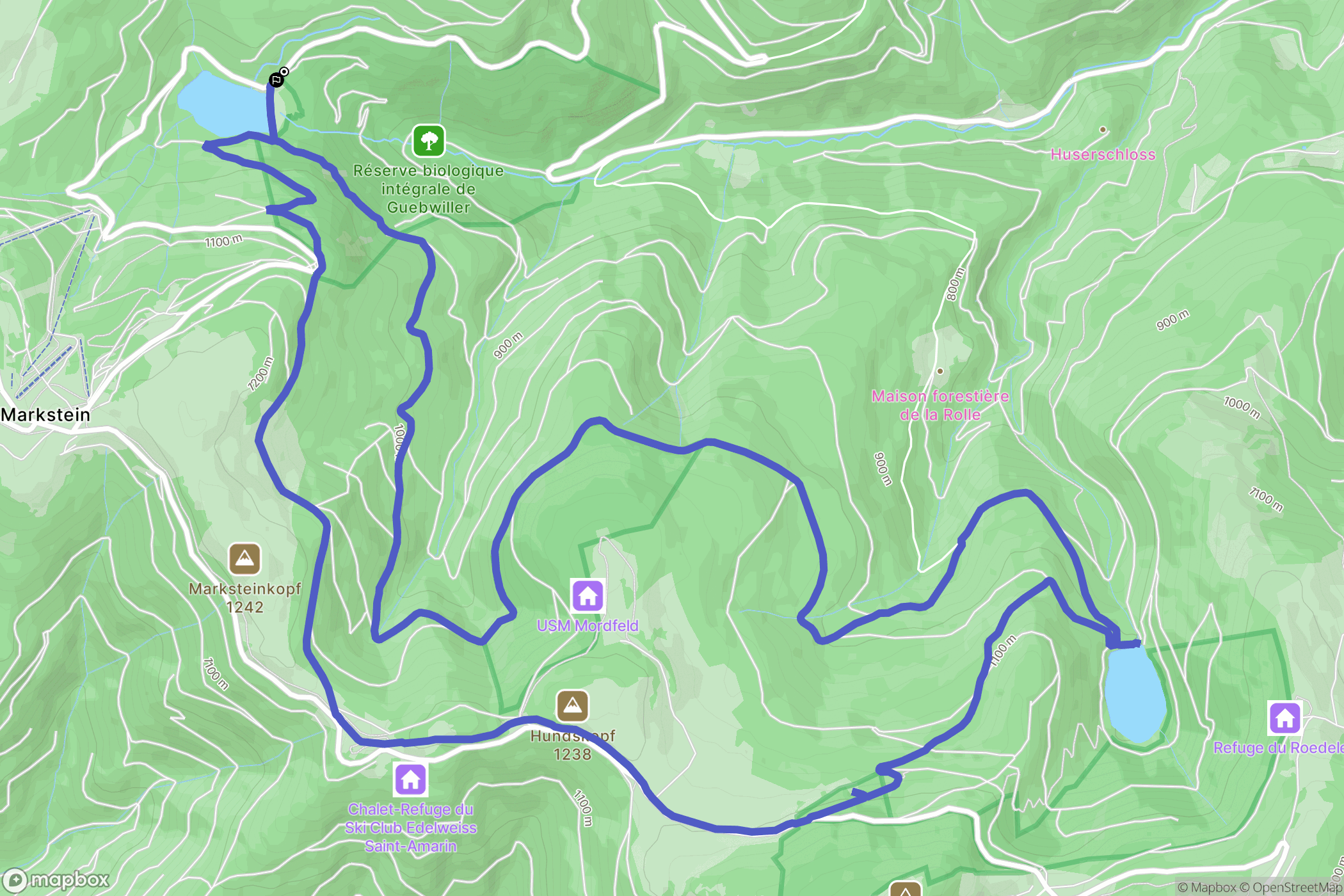 Linthal : carte du parcours de randonnée - France