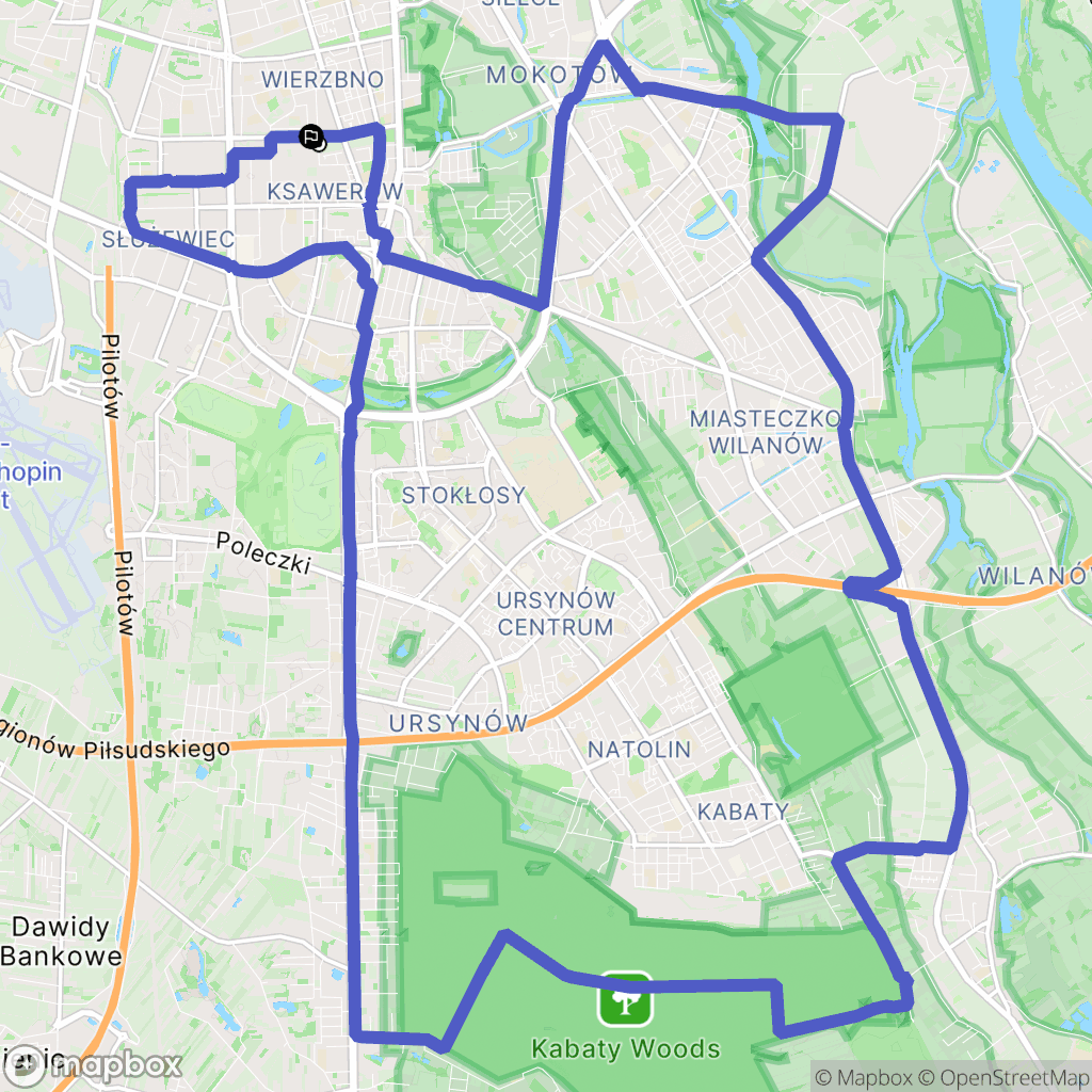 Warszawa: mapa trasy - Poland
