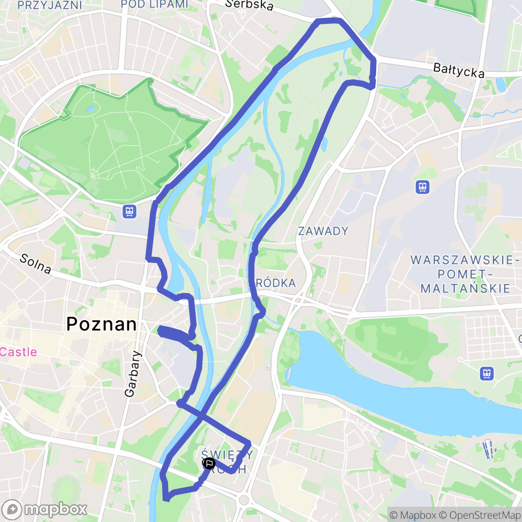 Poznań: mapa trasy - Poland