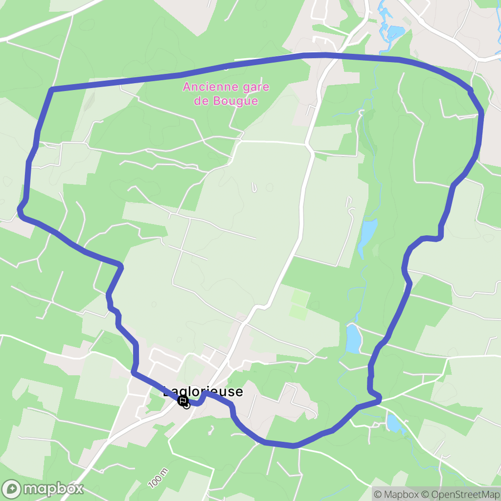 Laglorieuse : carte du parcours de randonnée - France