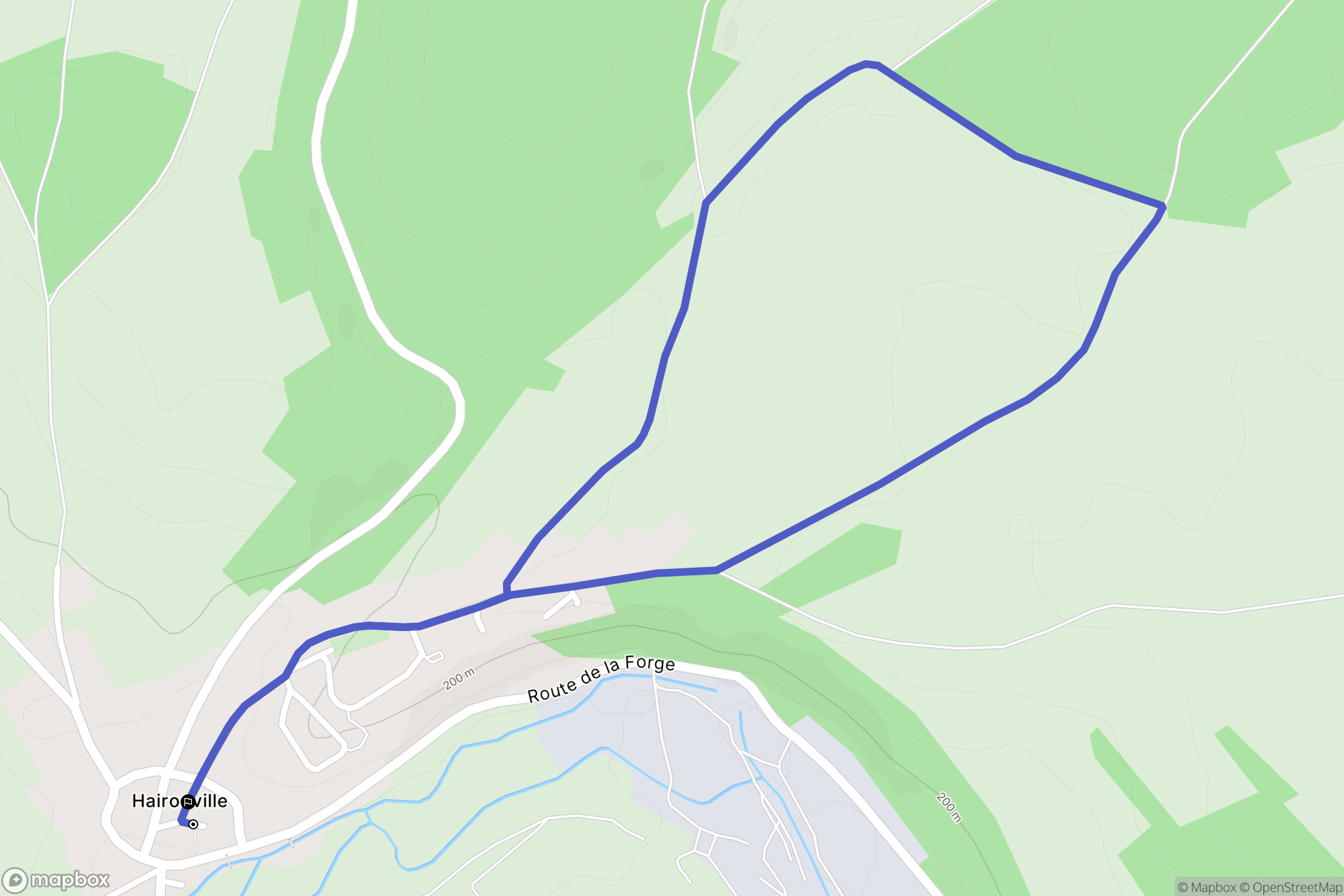 Haironville : carte du parcours de randonnée - France