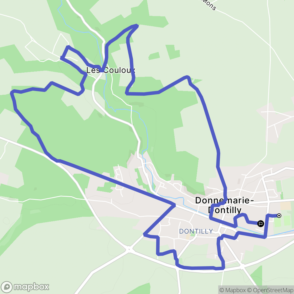 Donnemarie-Dontilly : carte du parcours de randonnée - France