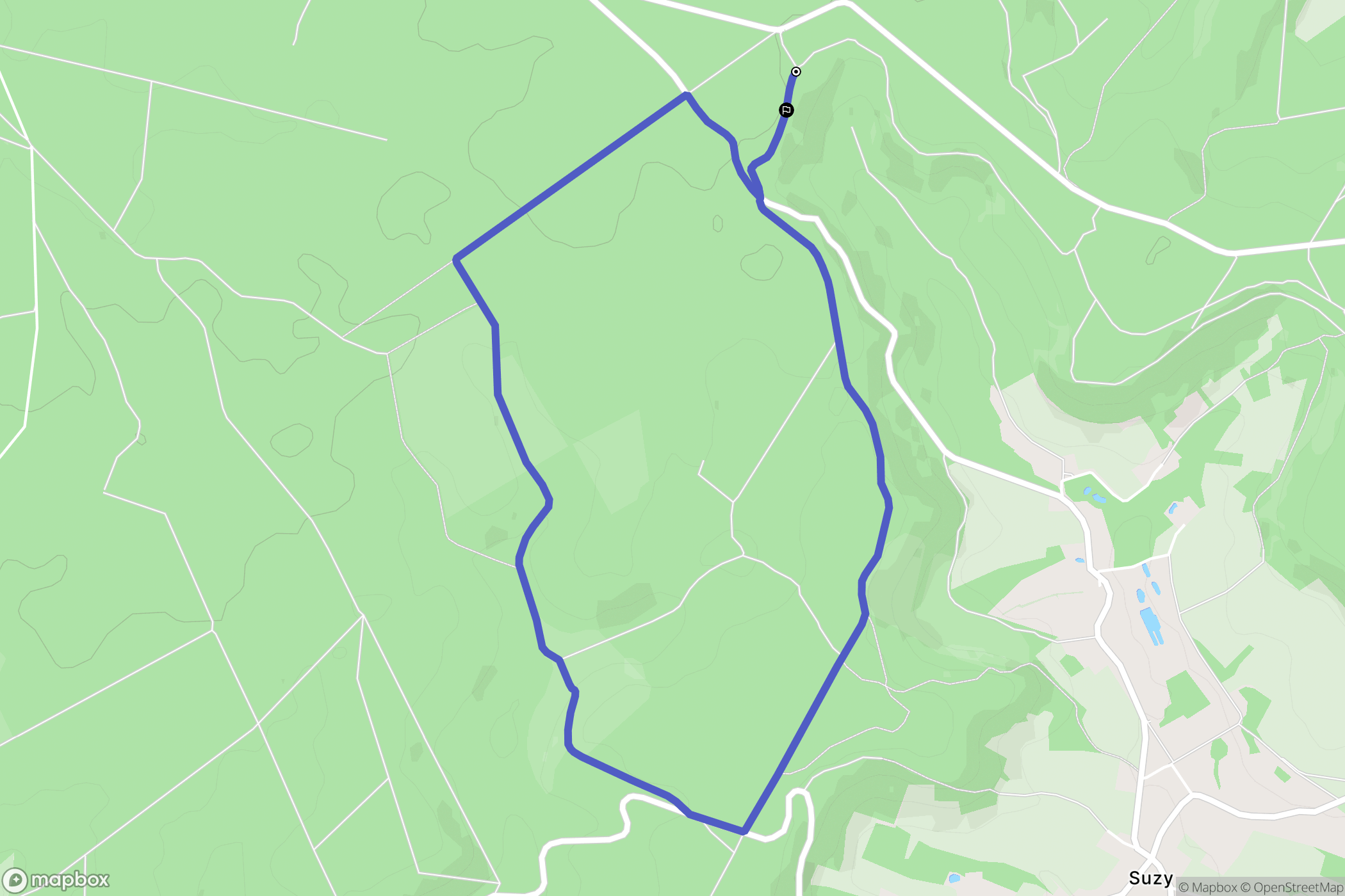 Cessières-Suzy : carte du parcours de randonnée - France