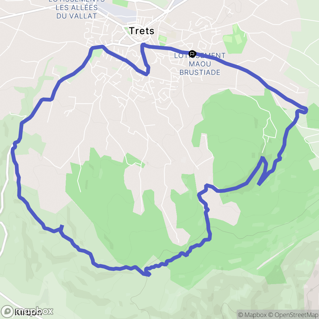 Trets : carte du parcours de randonnée - France