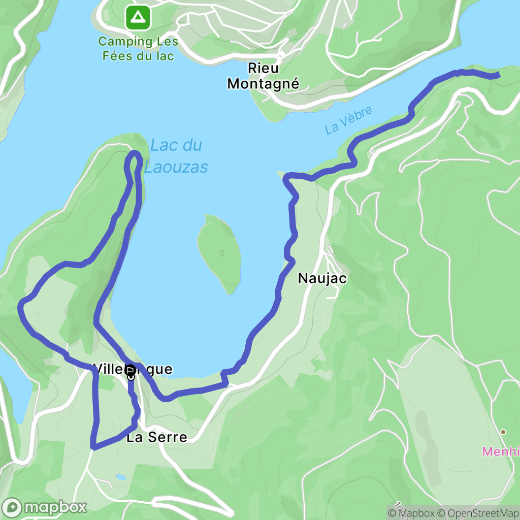 Nages : carte du parcours de randonnée - France