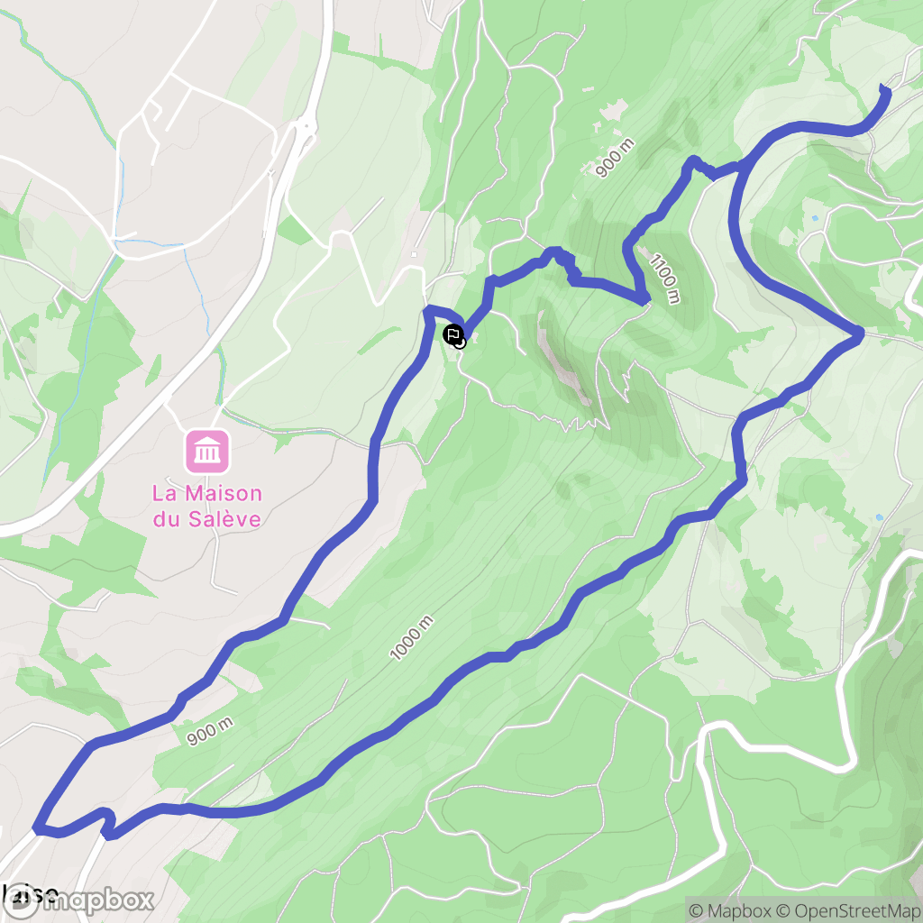 Présilly : carte du parcours de randonnée - France