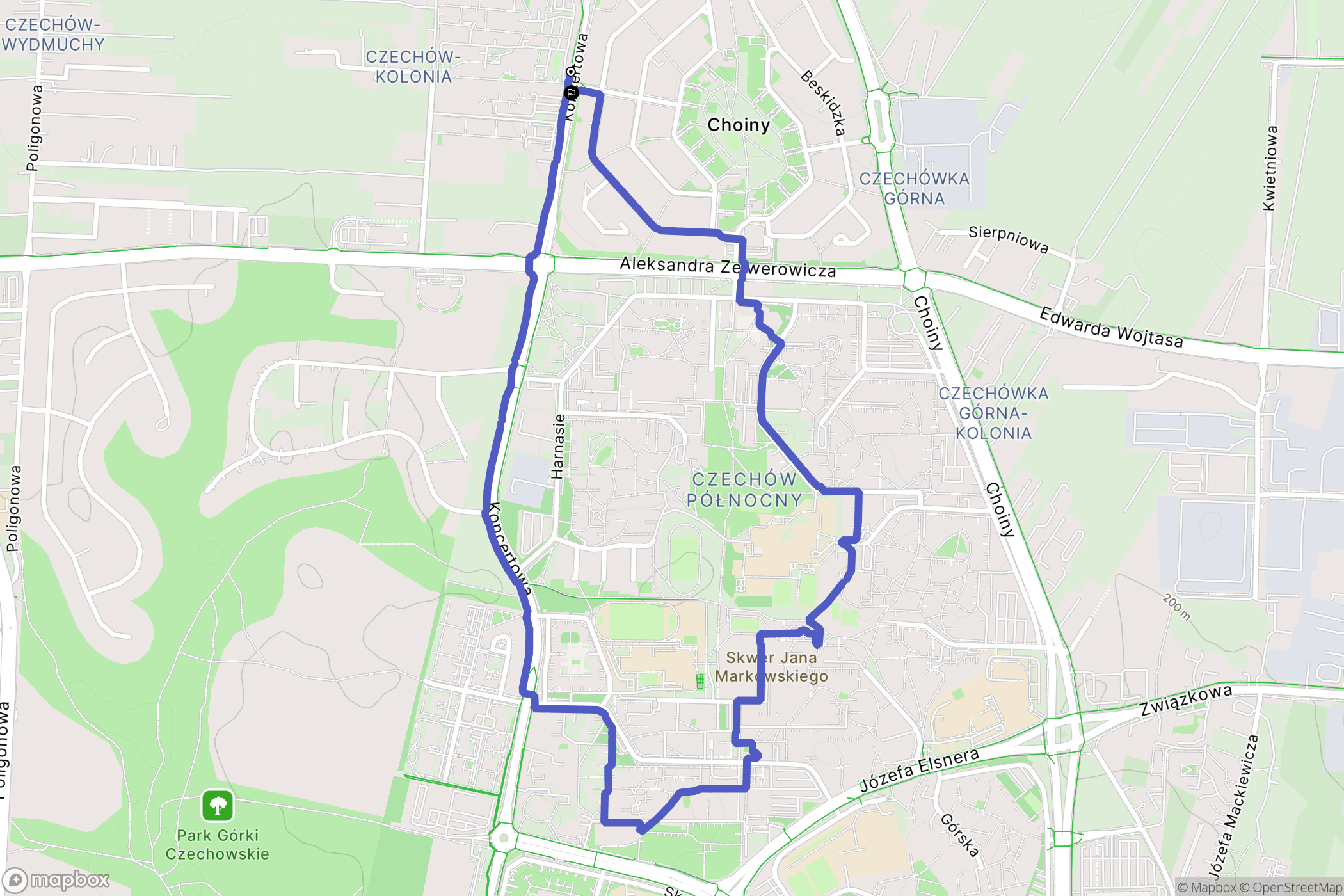 Lublin: mapa trasy - Poland