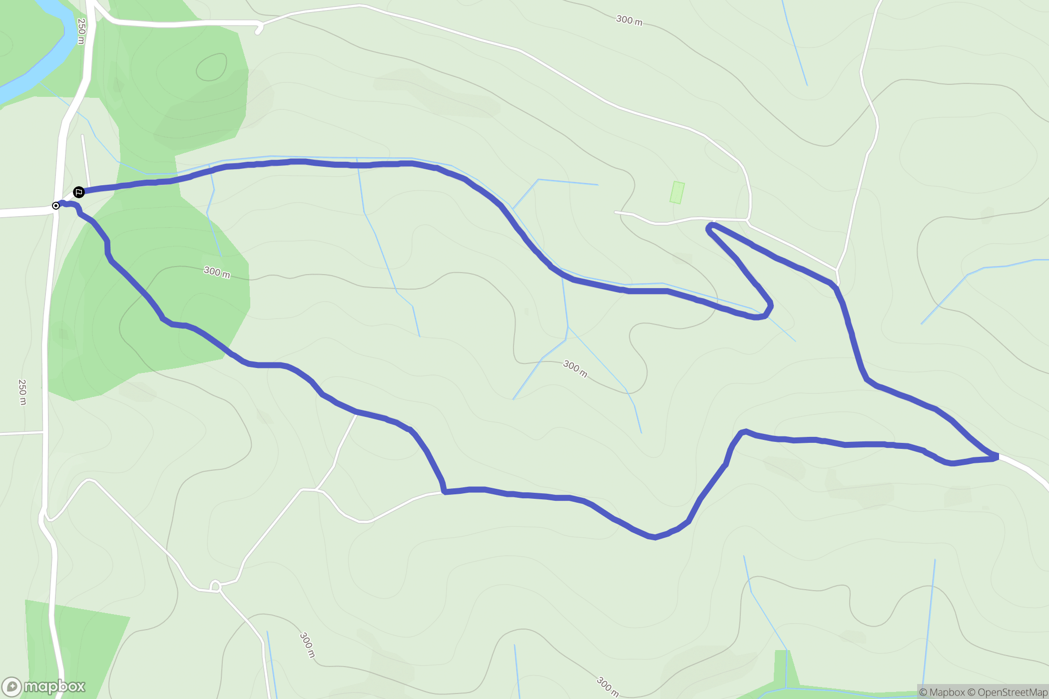 Gaudiès : carte du parcours de randonnée - France