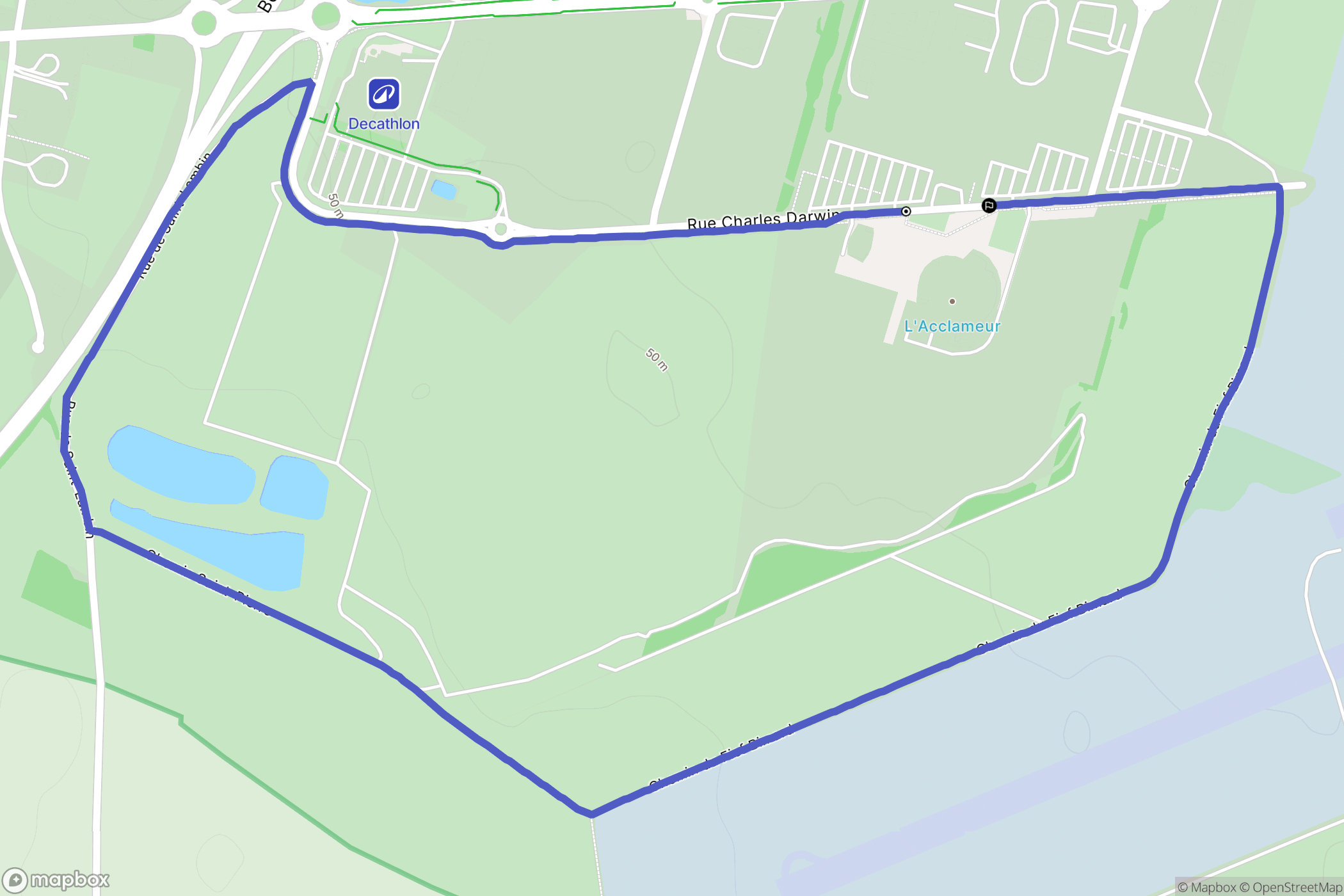Niort : carte du parcours de randonnée - France