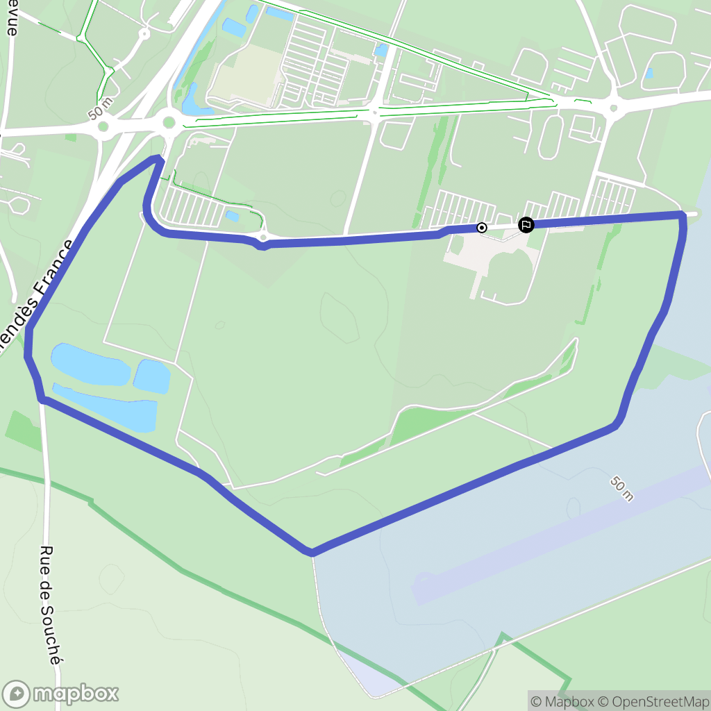 Niort : carte du parcours de randonnée - France