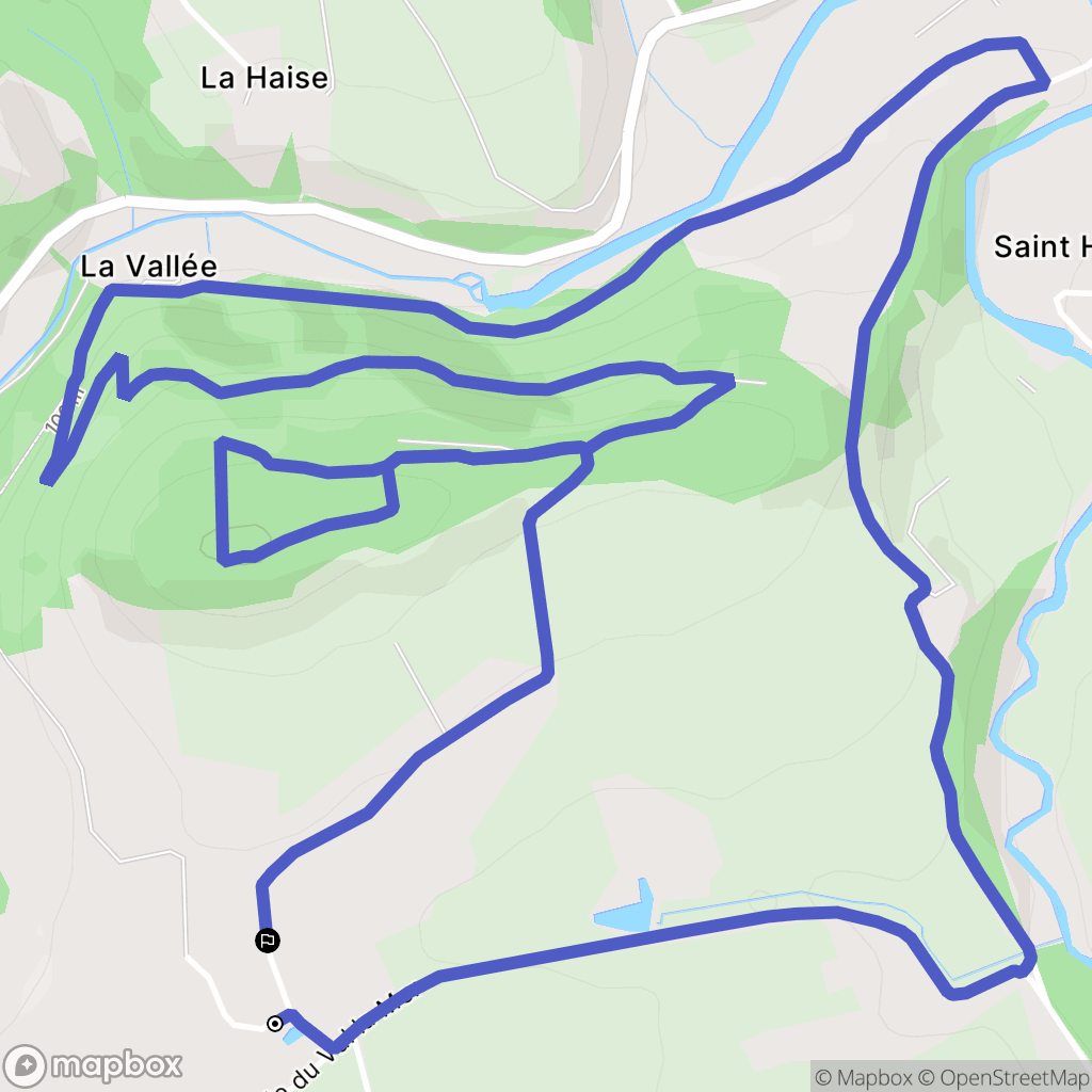 Souleuvre en Bocage : carte du parcours de randonnée - France