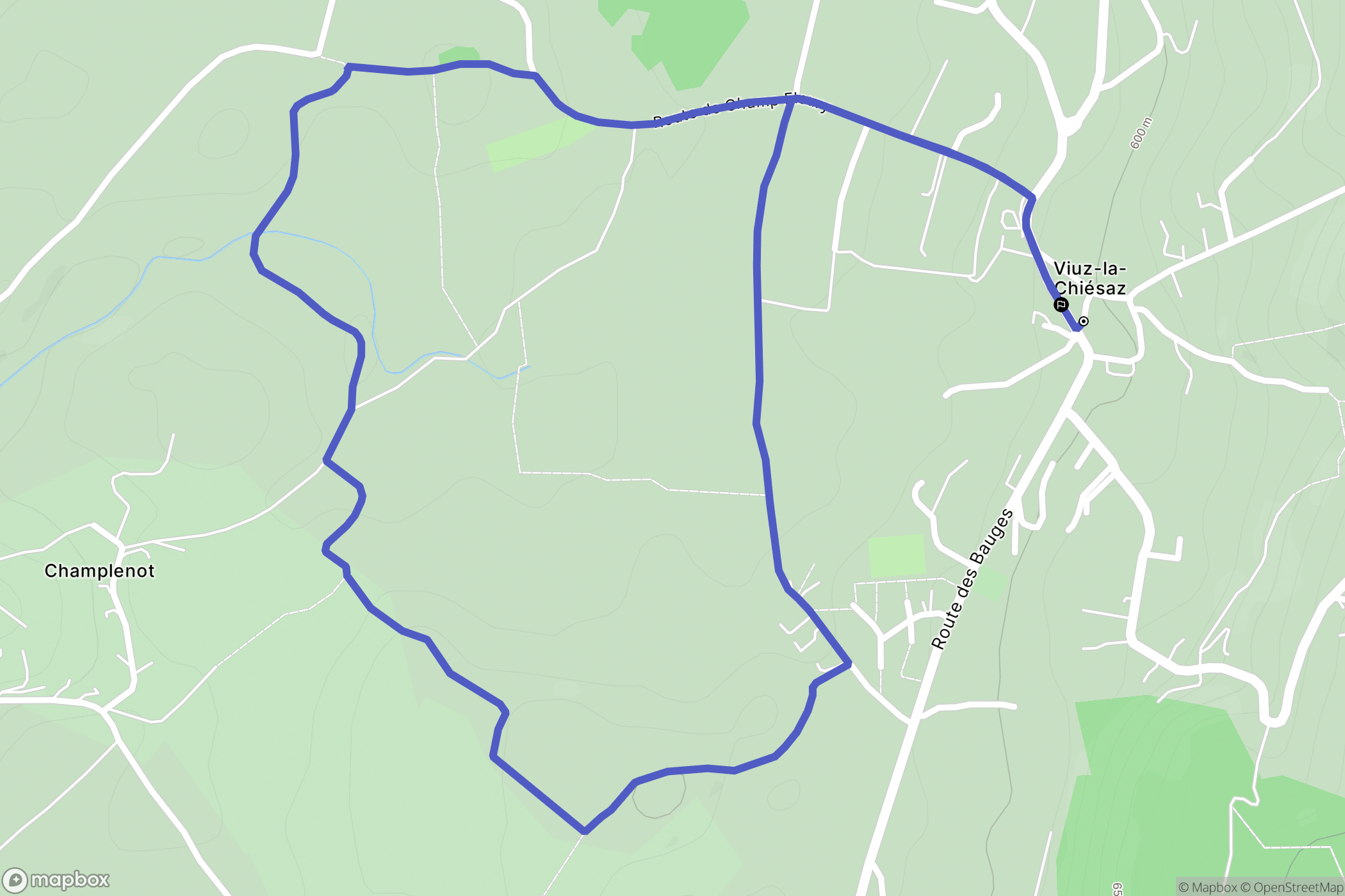Viuz-la-Chiésaz : carte du parcours de randonnée - France