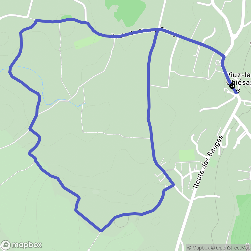 Viuz-la-Chiésaz : carte du parcours de randonnée - France