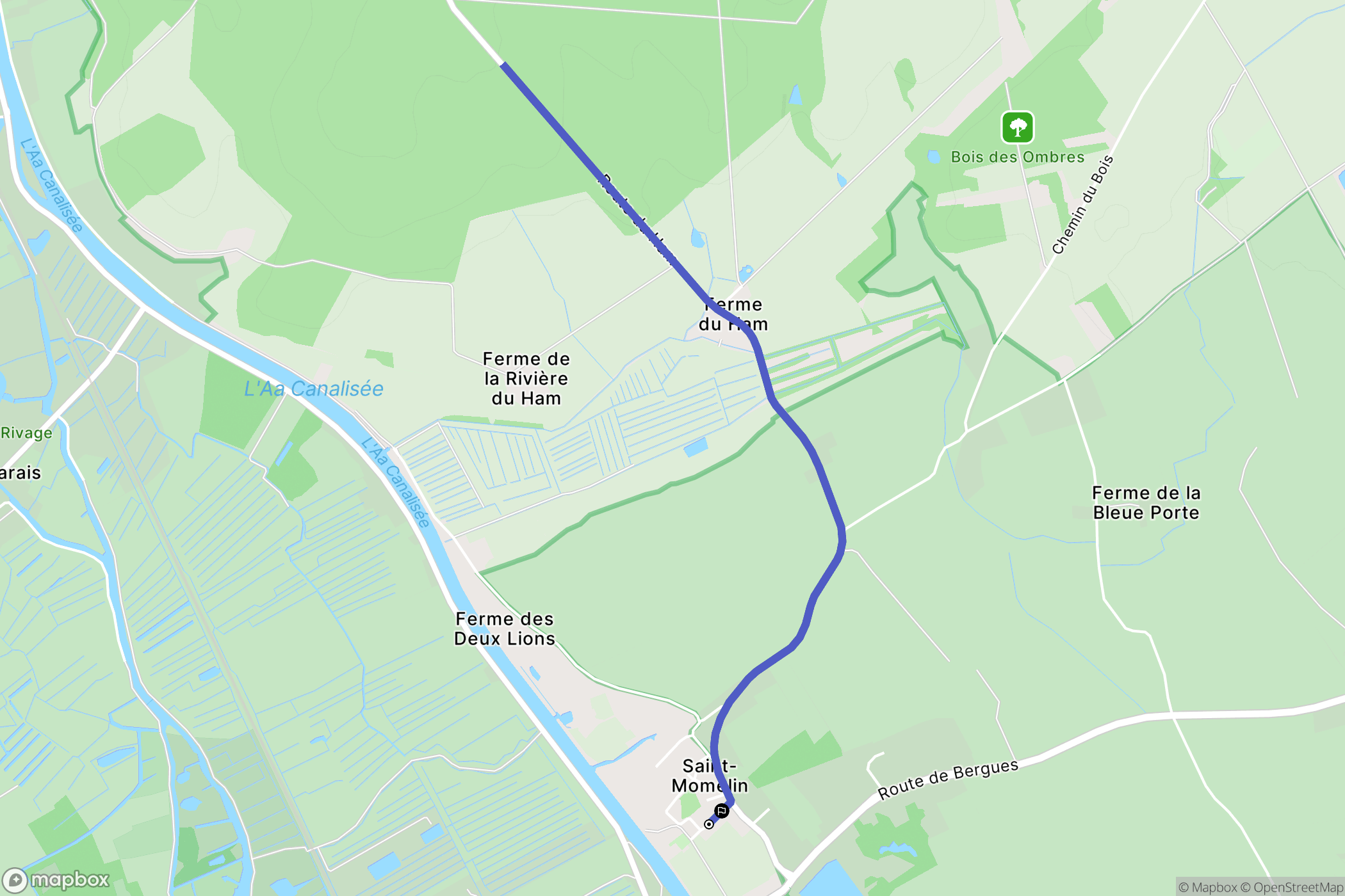 Saint-Momelin : carte du parcours de randonnée - France