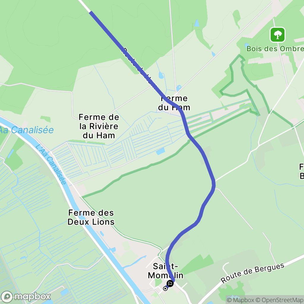 Saint-Momelin : carte du parcours de randonnée - France