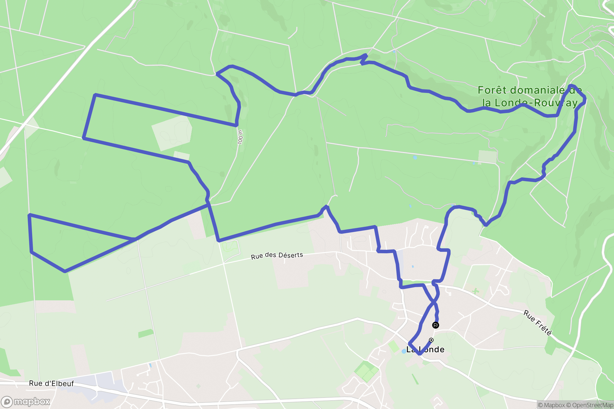 La Londe : carte du parcours de randonnée - France