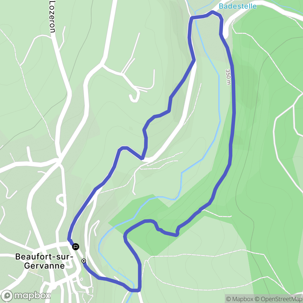 Beaufort-sur-Gervanne : carte du parcours de randonnée - France