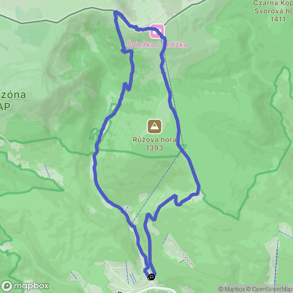 Pec pod Sněžkou: mapa trasy - Czechia