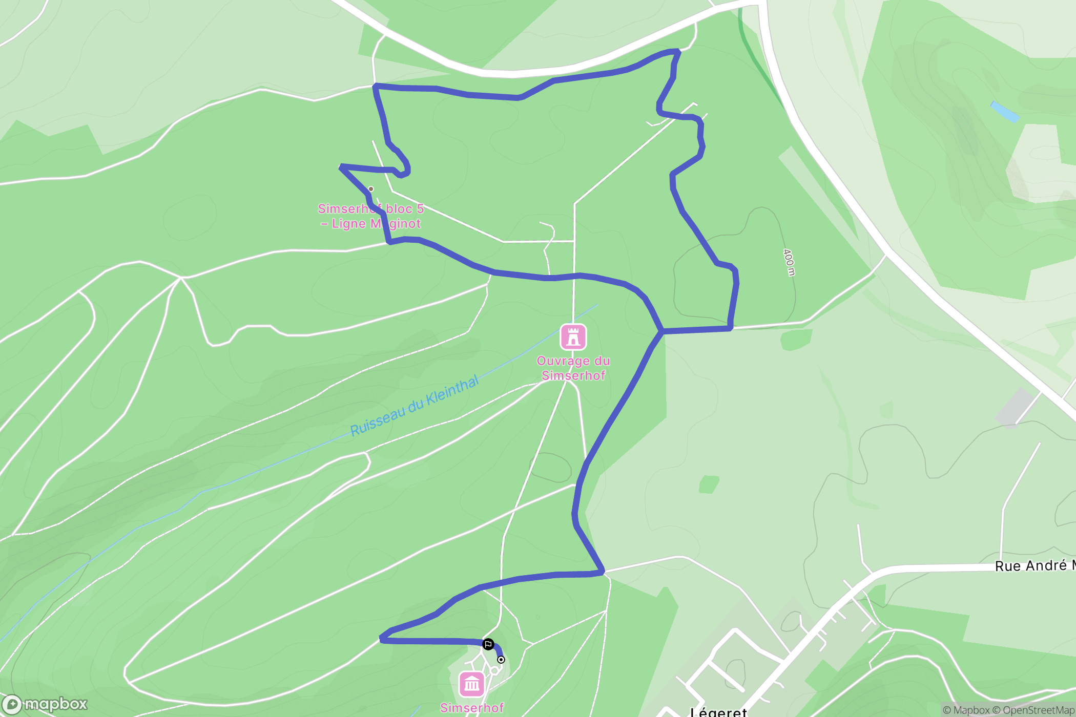 Siersthal : carte du parcours de randonnée - France