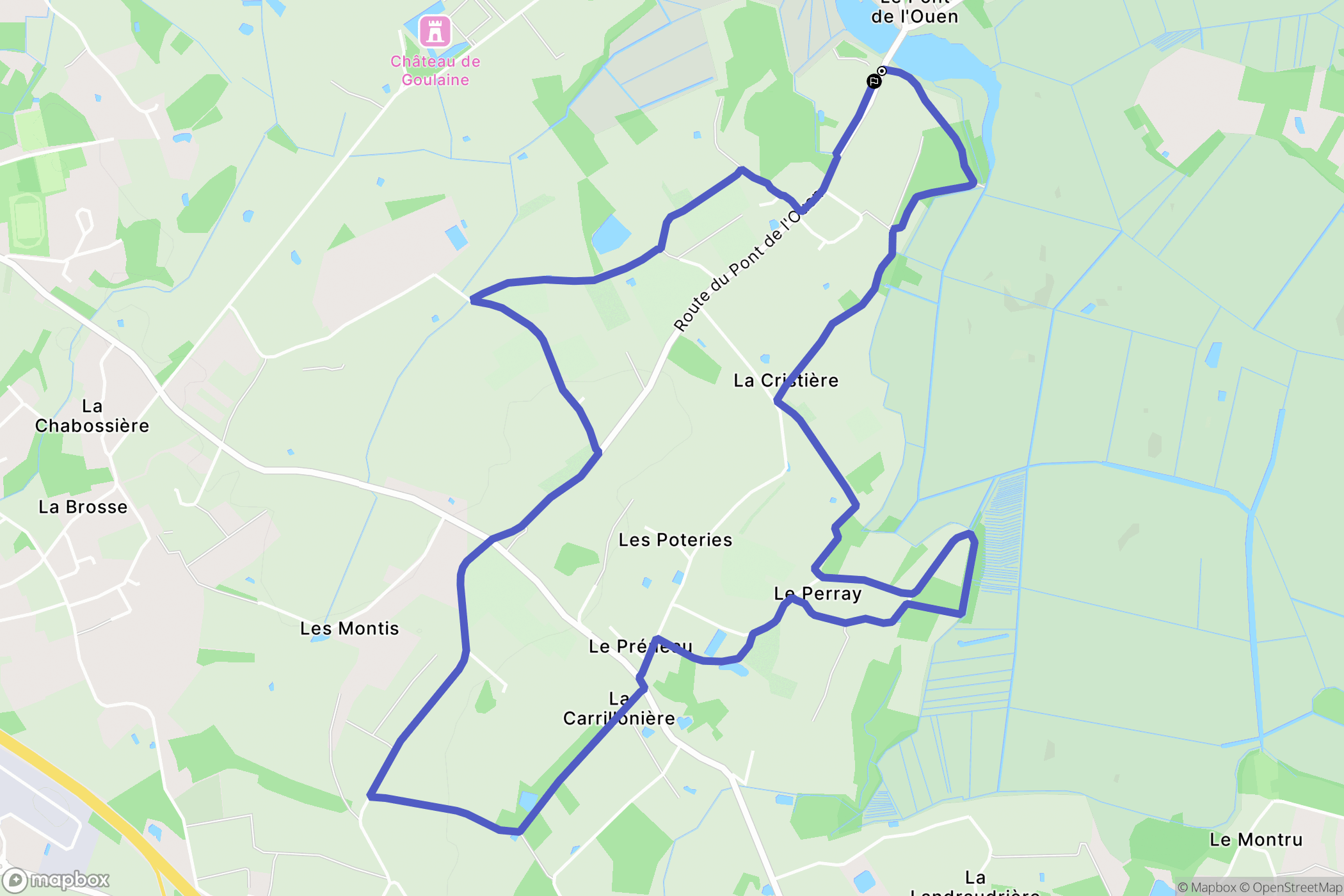 Haute-Goulaine : carte du parcours de randonnée - France