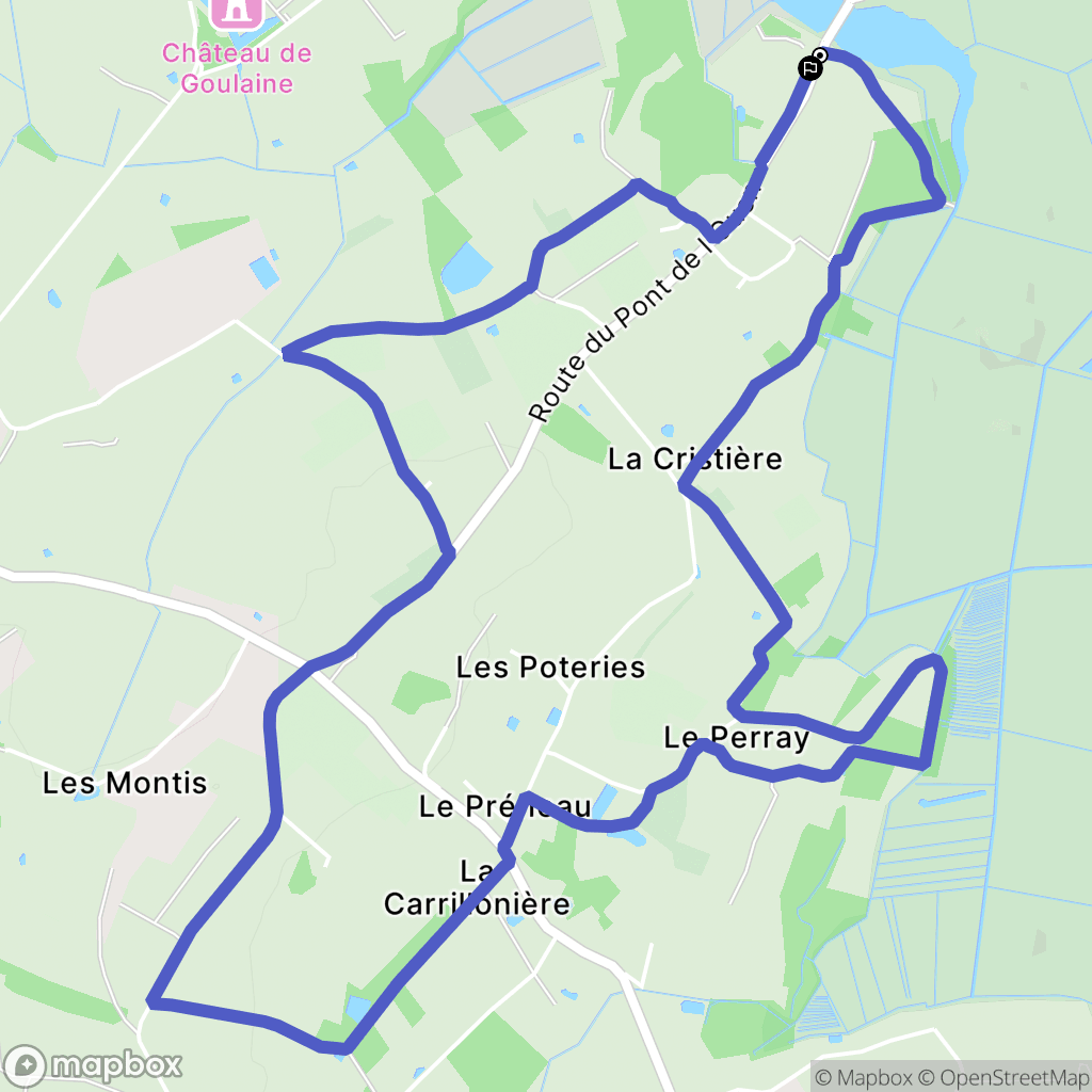 Haute-Goulaine : carte du parcours de randonnée - France