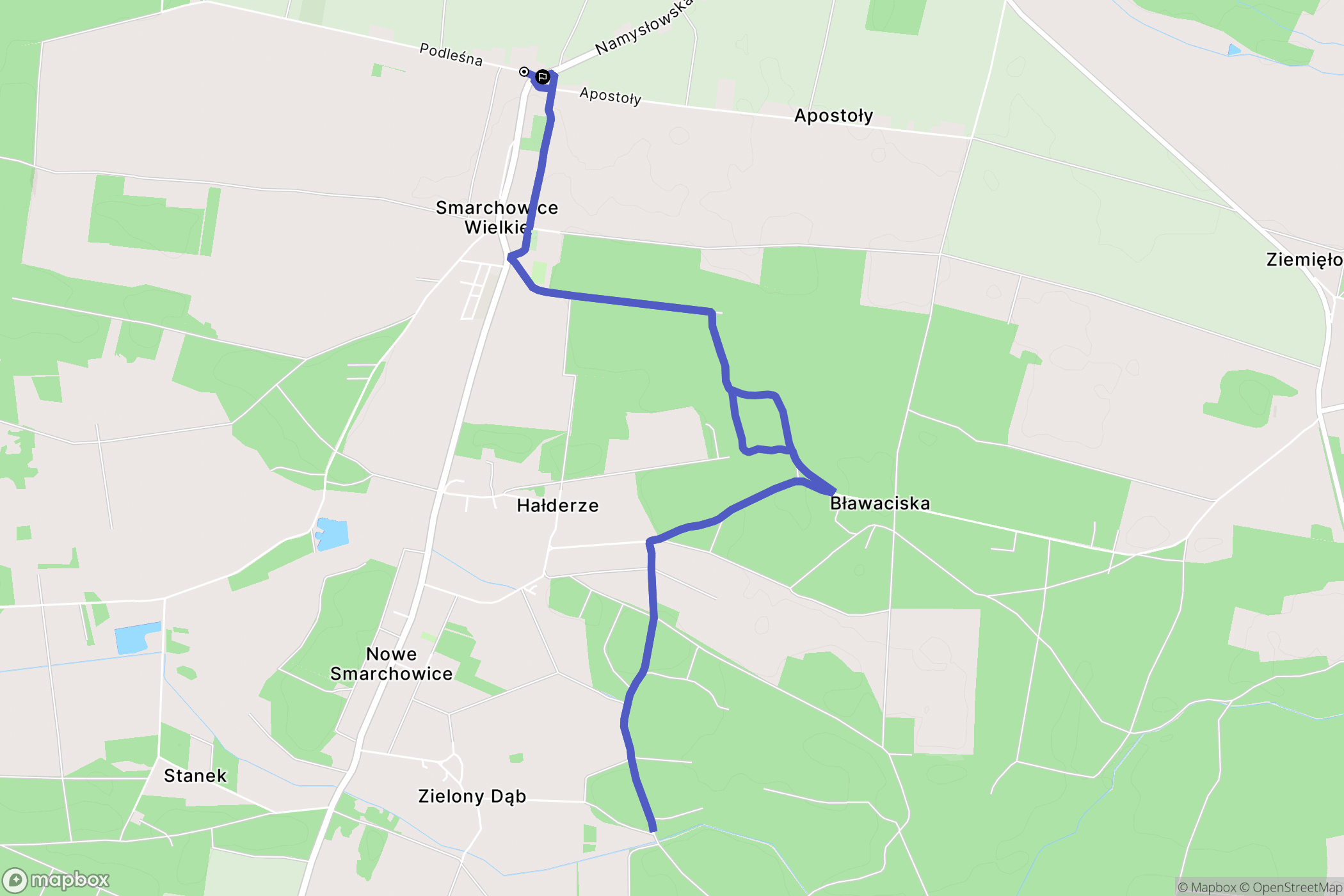 Smarchowice Wielkie: mapa trasy - Poland