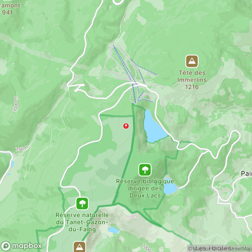 Carte de la zone de délimitation de randonnee-lac-blanc-alsace-haut-rhin