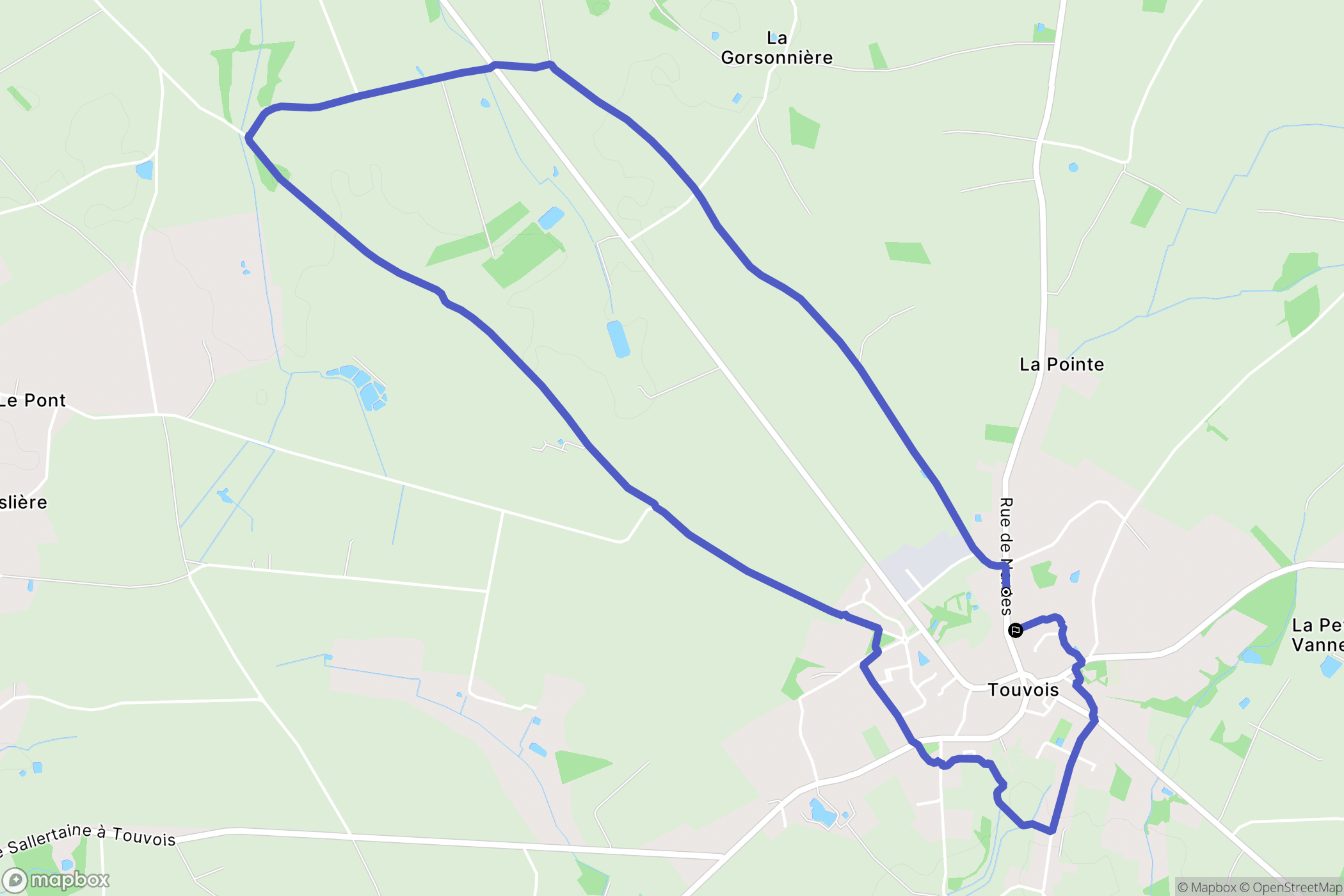 Touvois : carte du parcours de randonnée - France